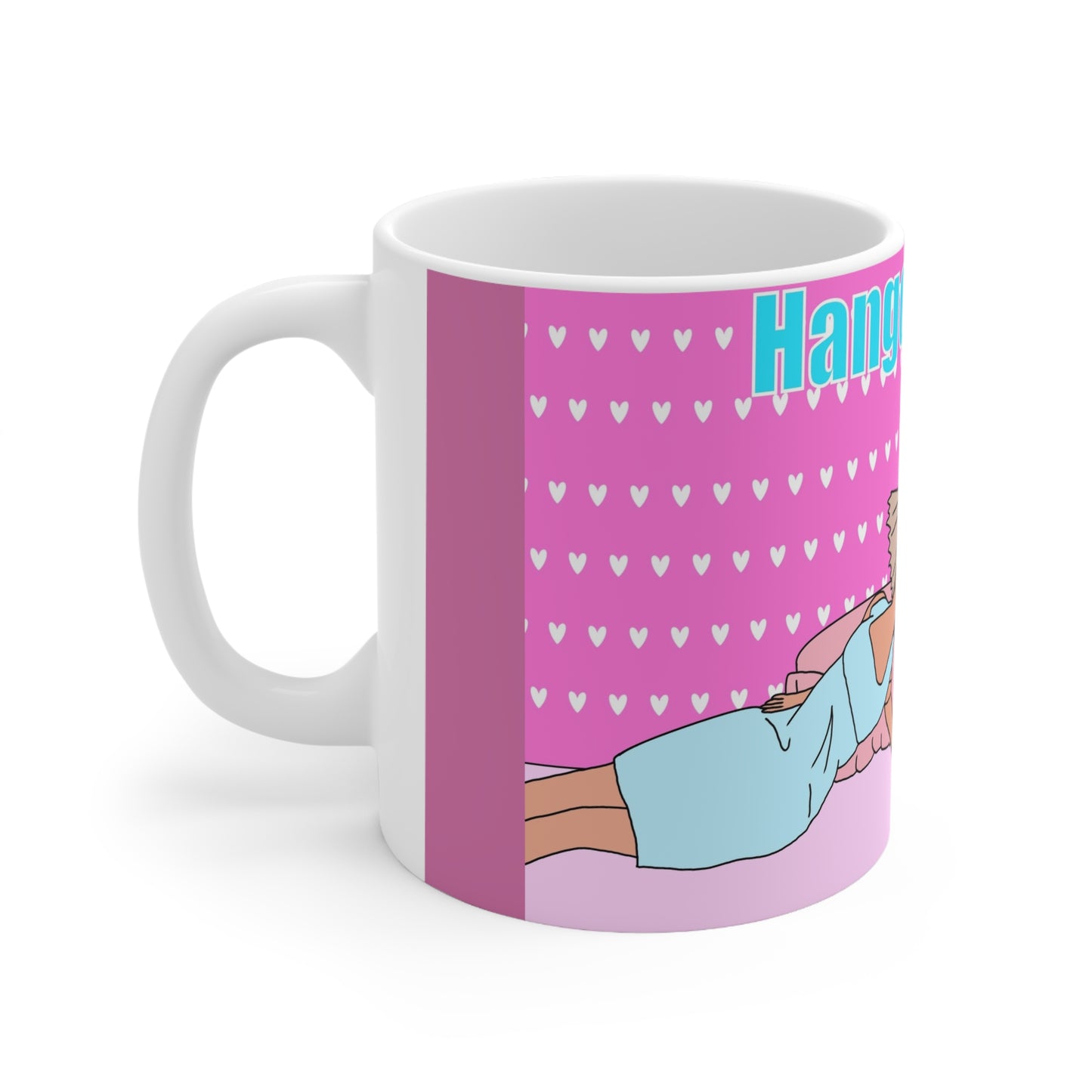 Hangover Cup Ceramic Coffee Mug — Funny Pink Bachelorette / Girls Night