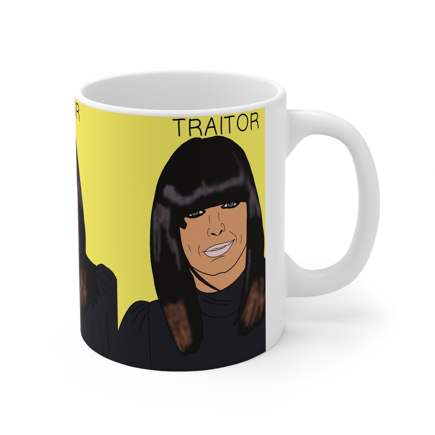 Ceramic Mug — Bold Portrait "Traitor" Claudia Winkleman Coffee Cup