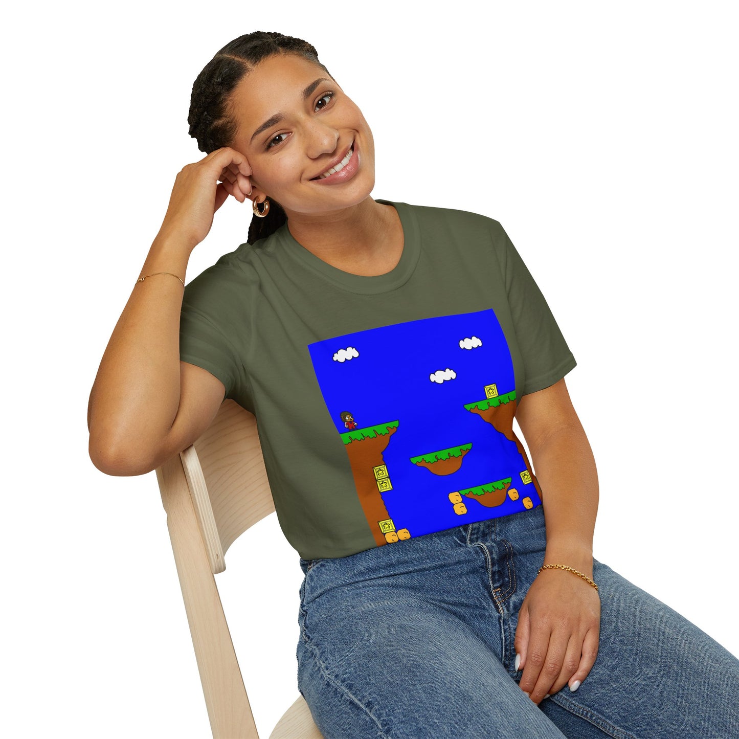 Alex The Kid Retro Pixel Platformer T-Shirt — Vintage Video Game Level Design Tee