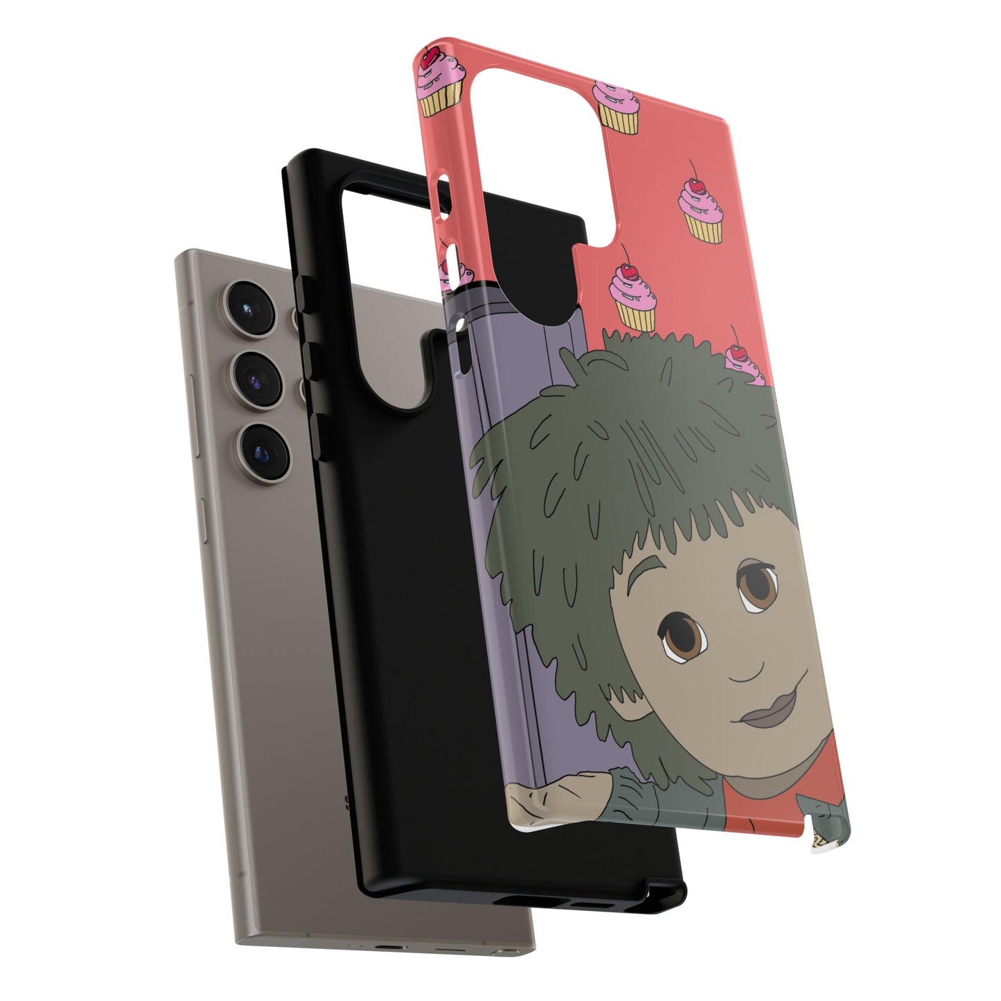 Cute Cupcake Tiny Phone Case — Whimsical Retro Character Protective Cover