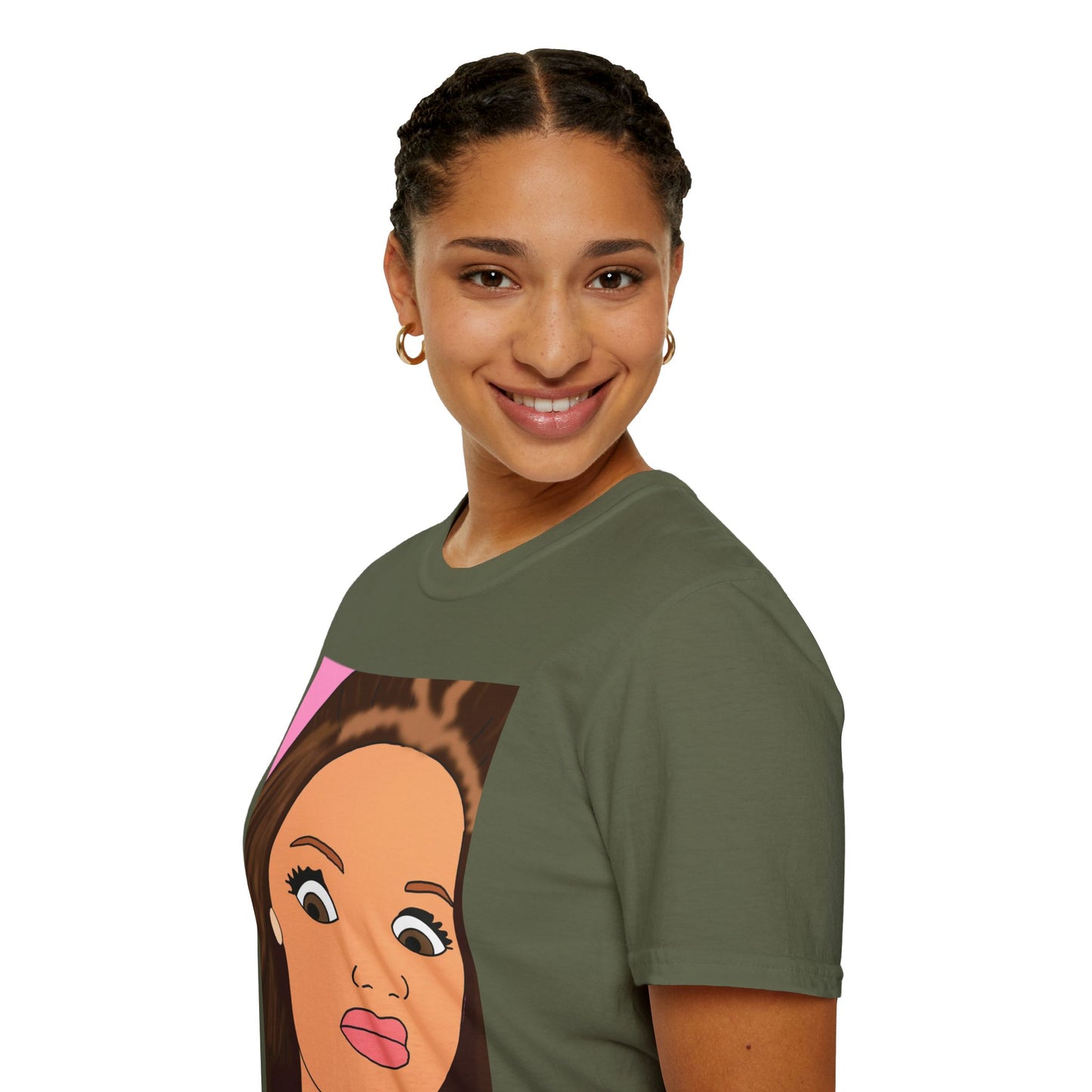 WTF Face T-Shirt — Retro Cartoon Portrait Tee