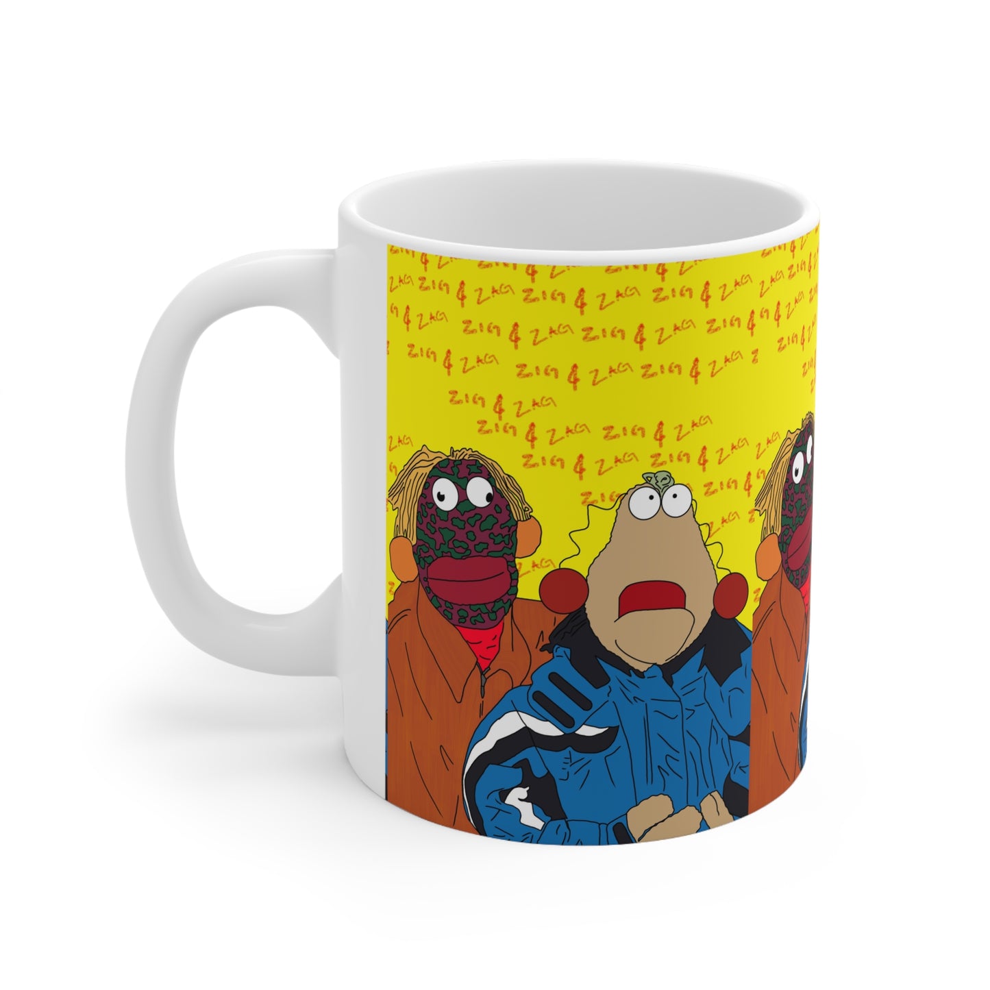Zig & Zag 90s  Graphic Mug – Colorful Cartoon Character Coffee Cup