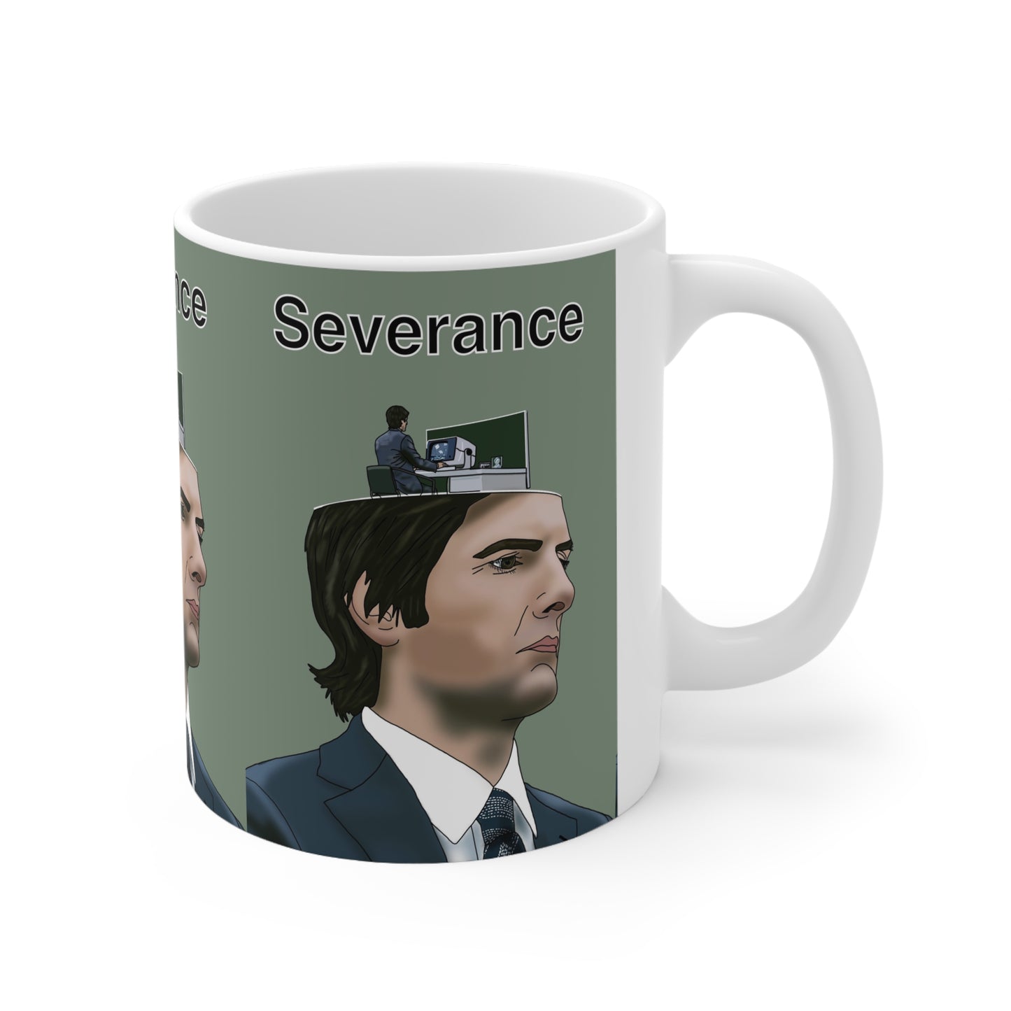 Severance TV Series Mug — 11oz/15oz Ceramic Coffee Cup, Workplace Thriller Fan Gift