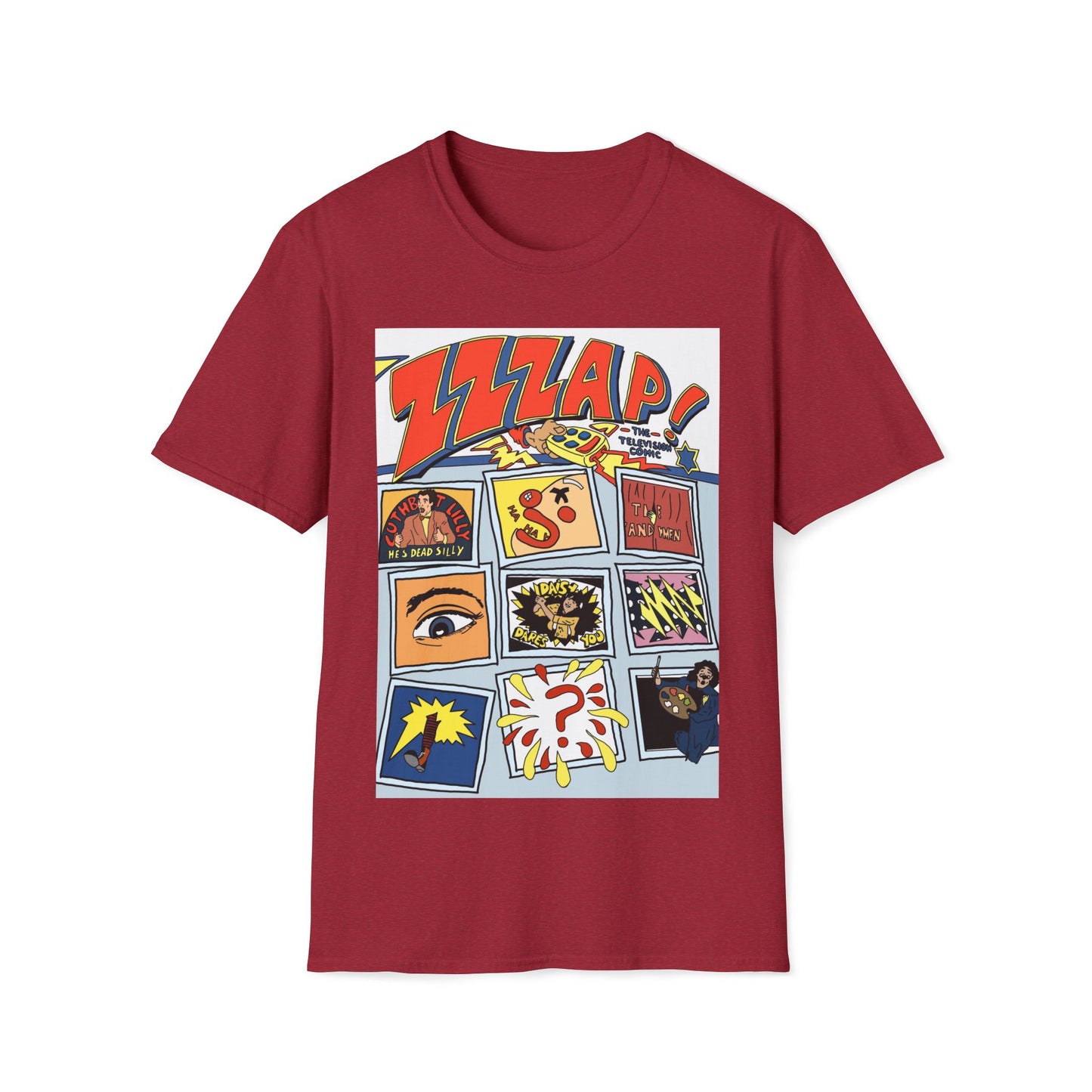 ZZZAP! TV Show 90s Comic Panel Graphic T-Shirt