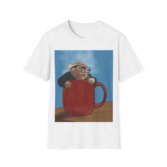 T-Shirt — Meme Danny Divito in Coffee Mug Illustration Tee