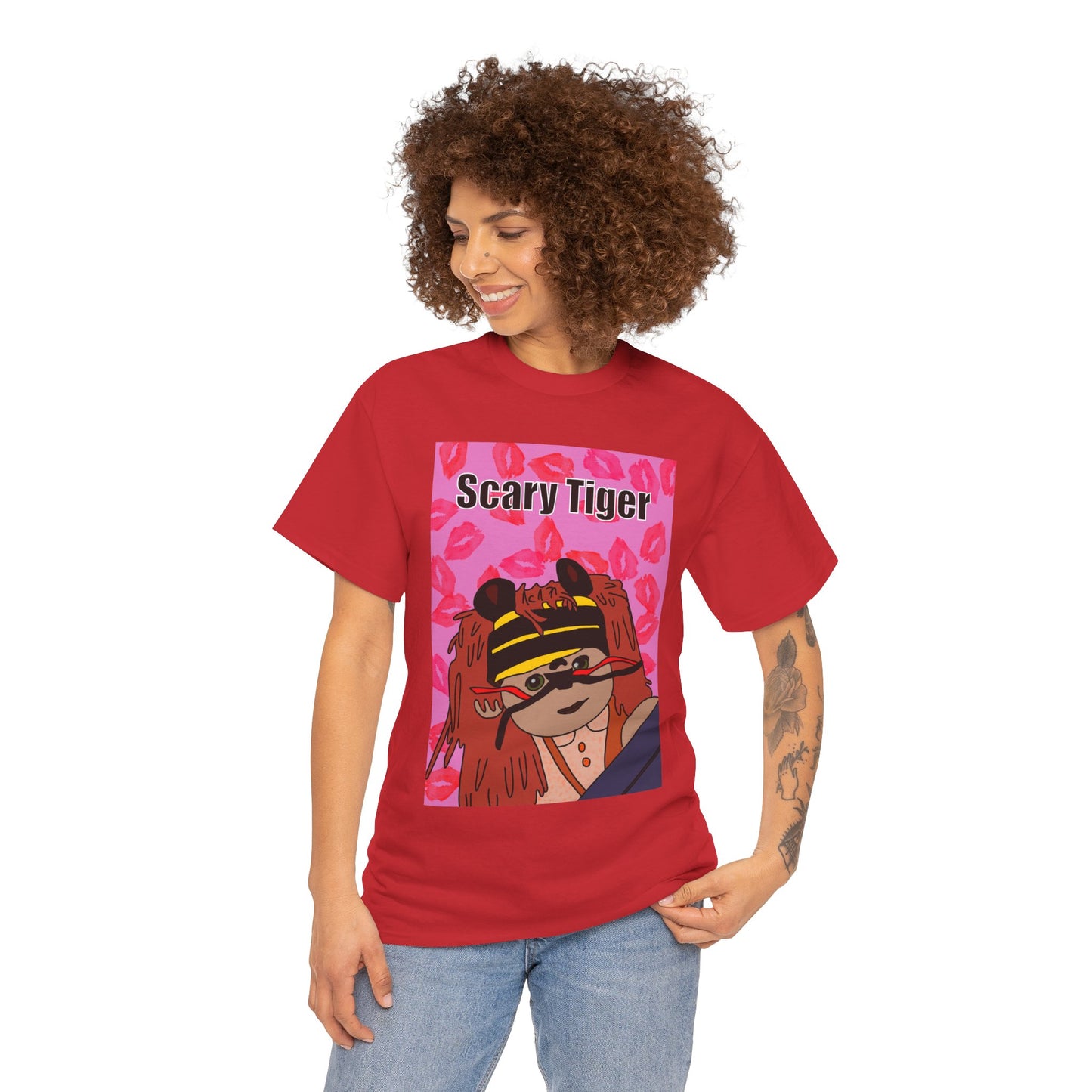 Limited Edition Valentines Day Scary Tiger Graphic Tee