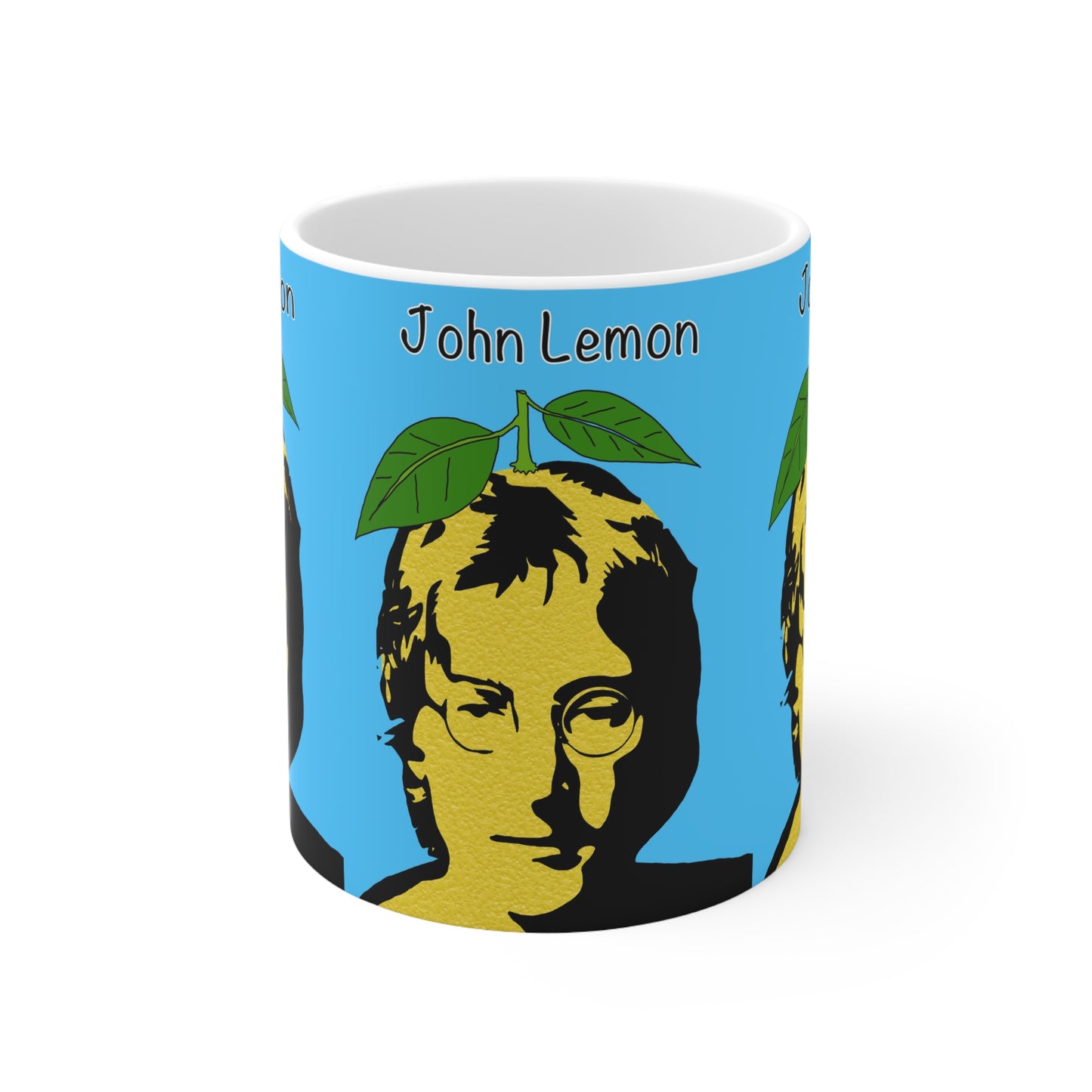John Lemon Ceramic Coffee Mug — Funny Pop Art John Lennon Portrait