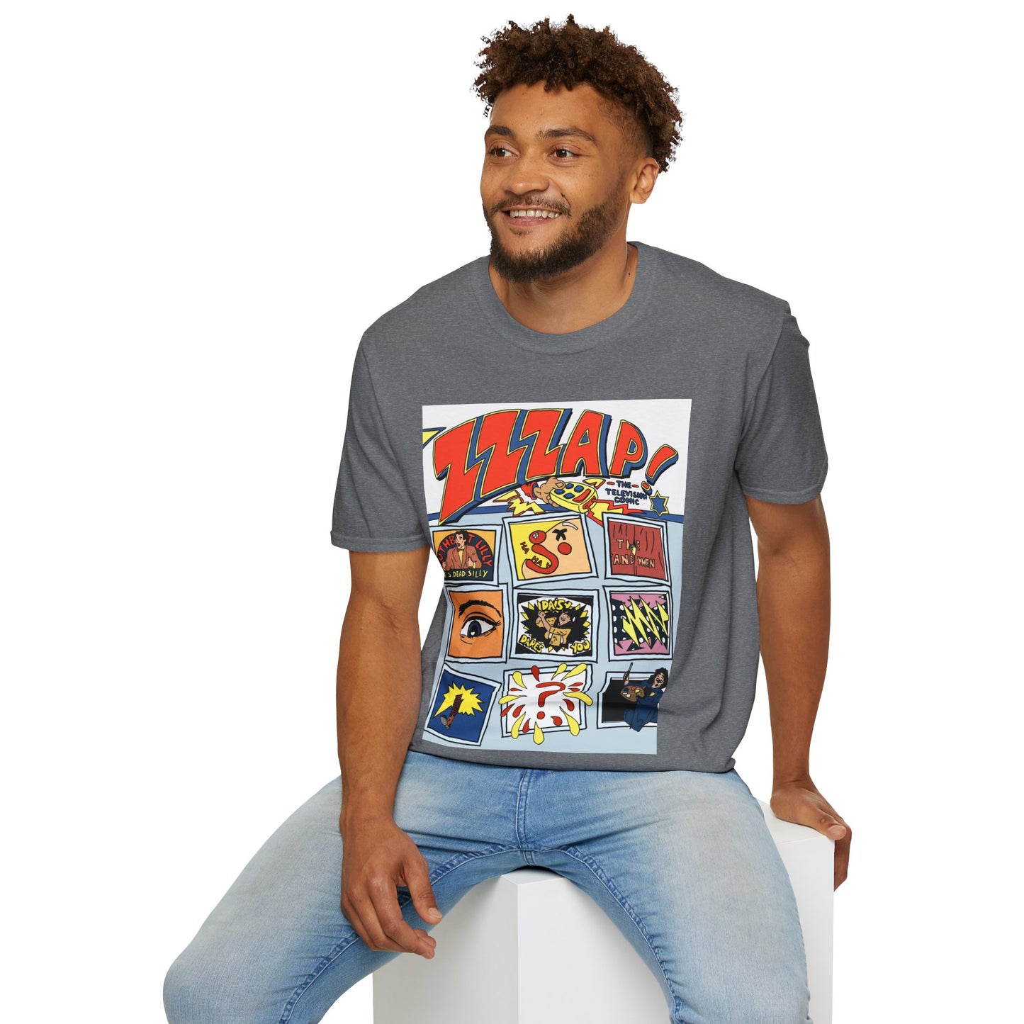 ZZZAP! TV Show 90s Comic Panel Graphic T-Shirt