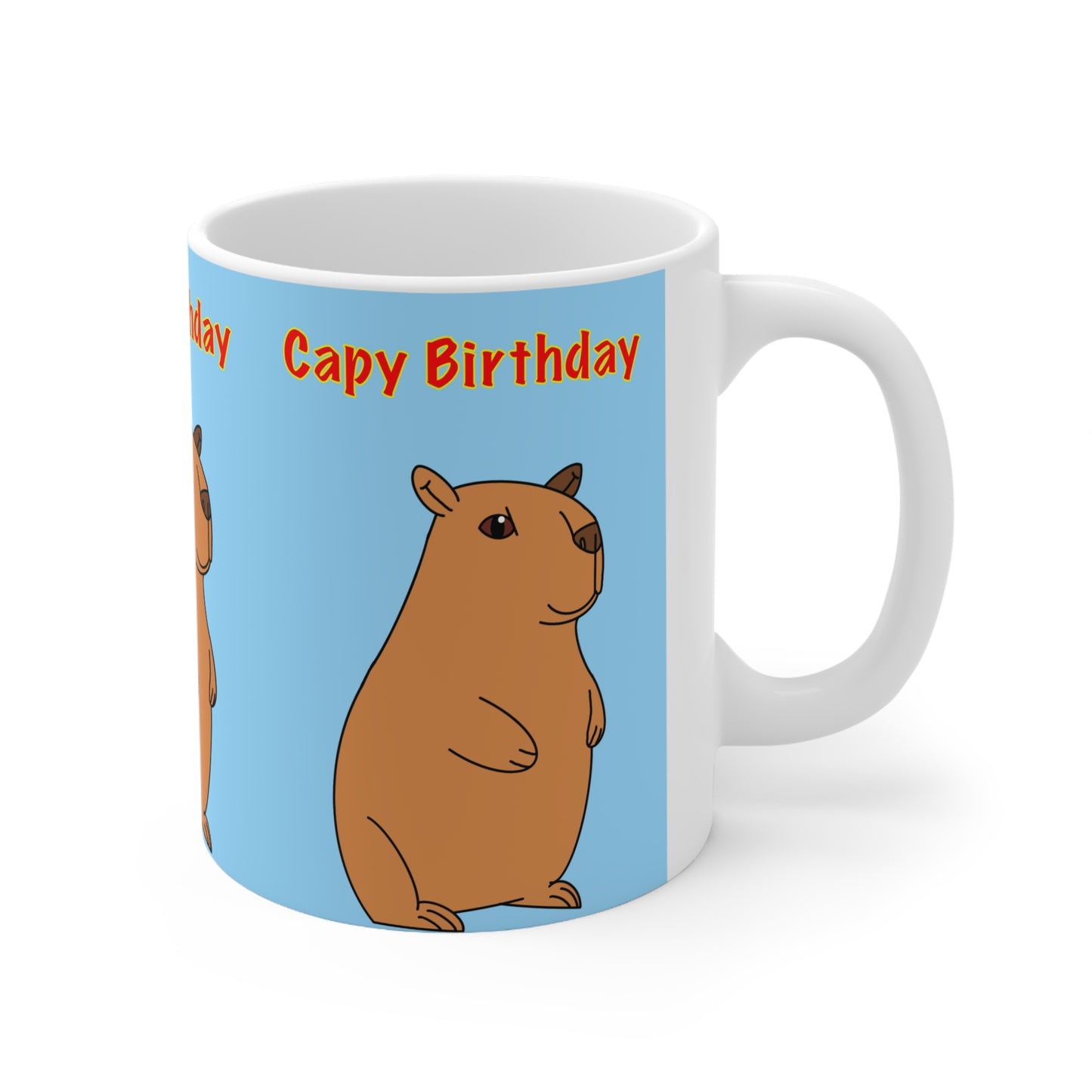 Capy Birthday Coffee Mug — Cute Capybara Ceramic Mug