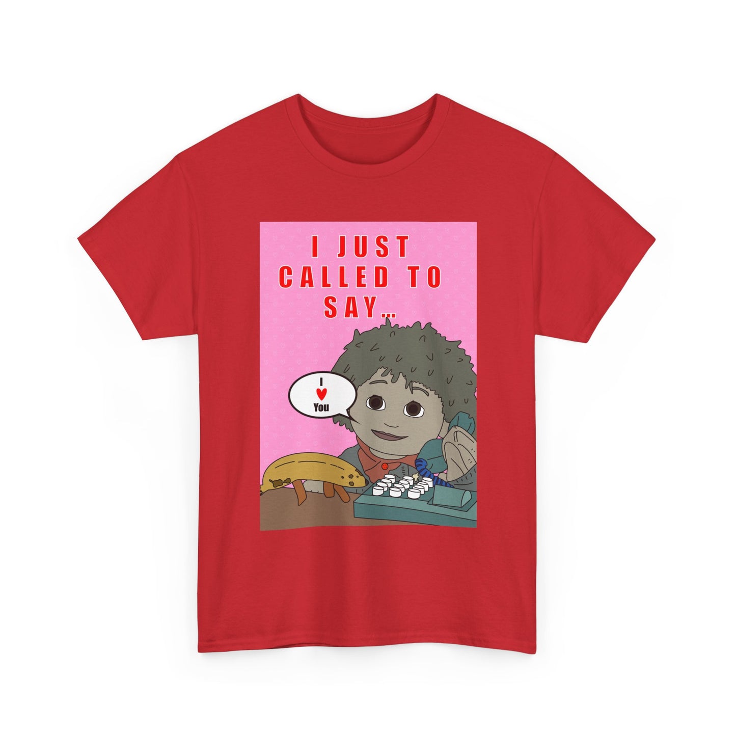 Limited Edition Valentines Day “I Just Called to Say I  You” Cartoon Graphic T-Shirt