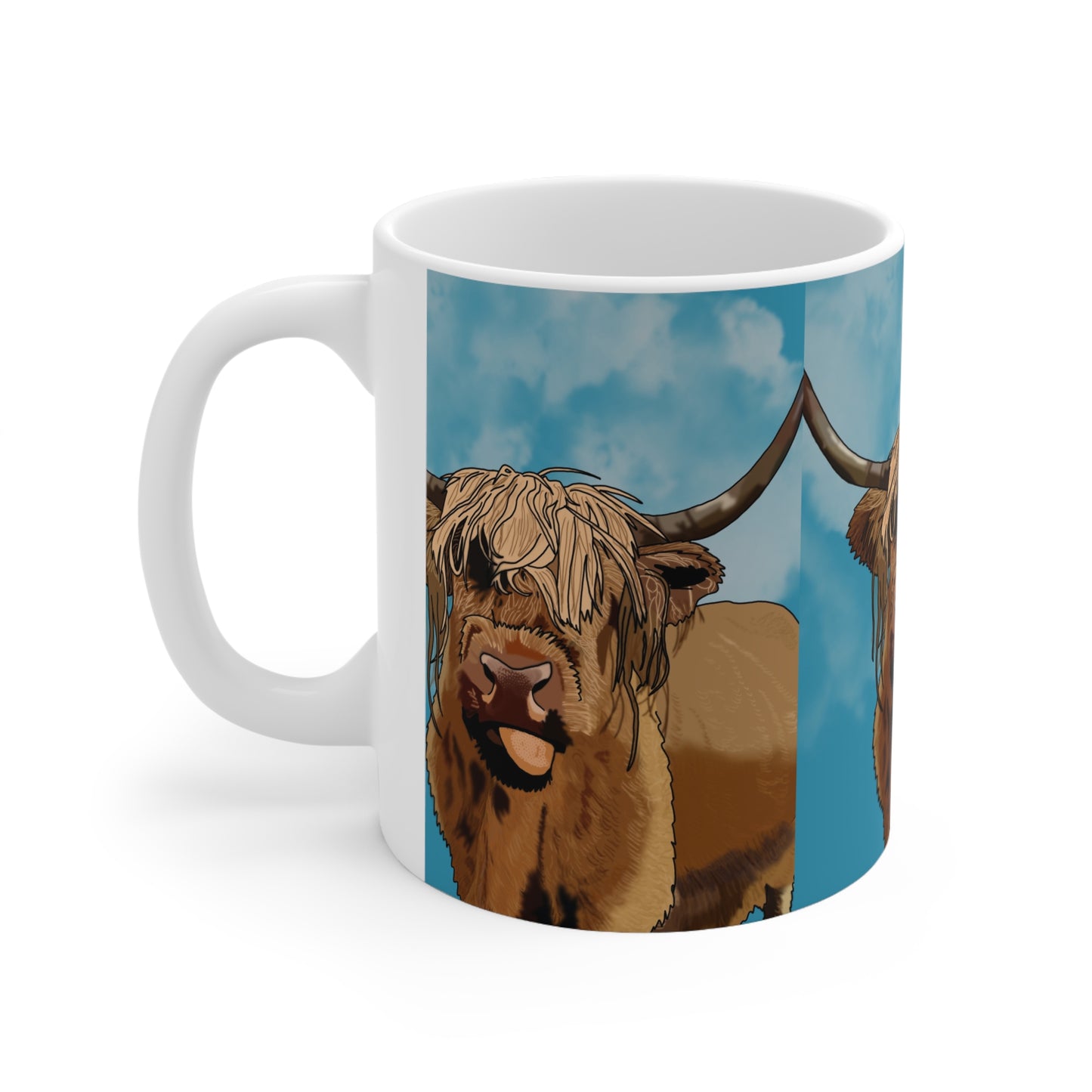 Highland Cow Ceramic Coffee Cup