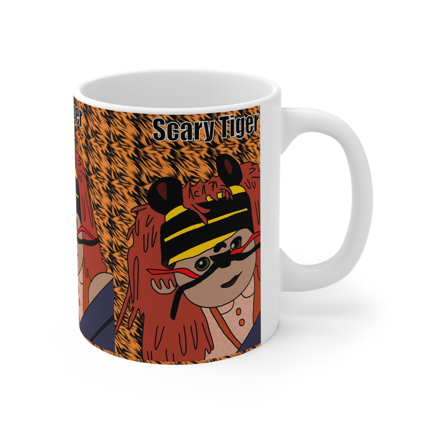 Scary Tiger Ceramic Coffee Mug — Cute Tilly