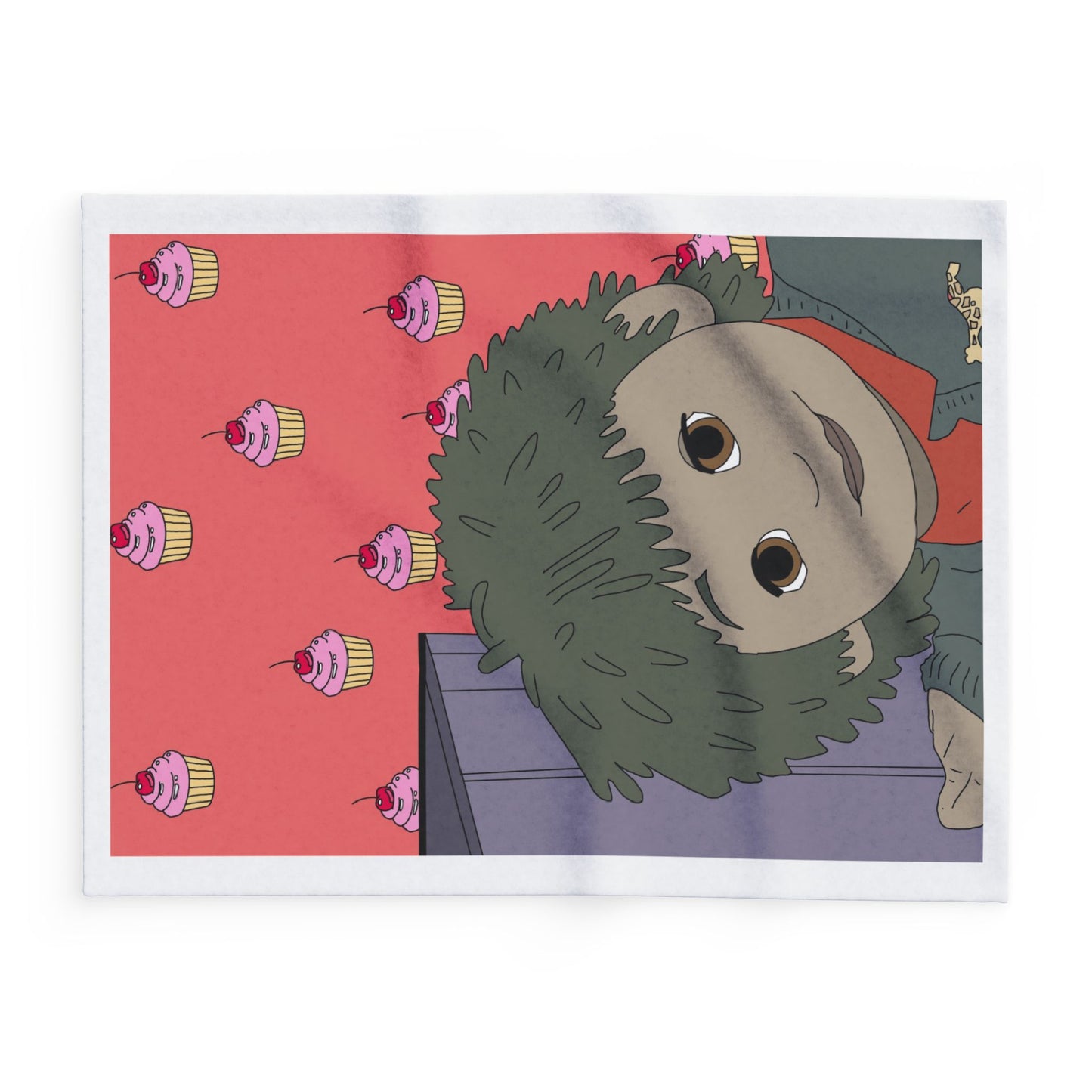 Tots Cupcake Pattern Cozy Throw