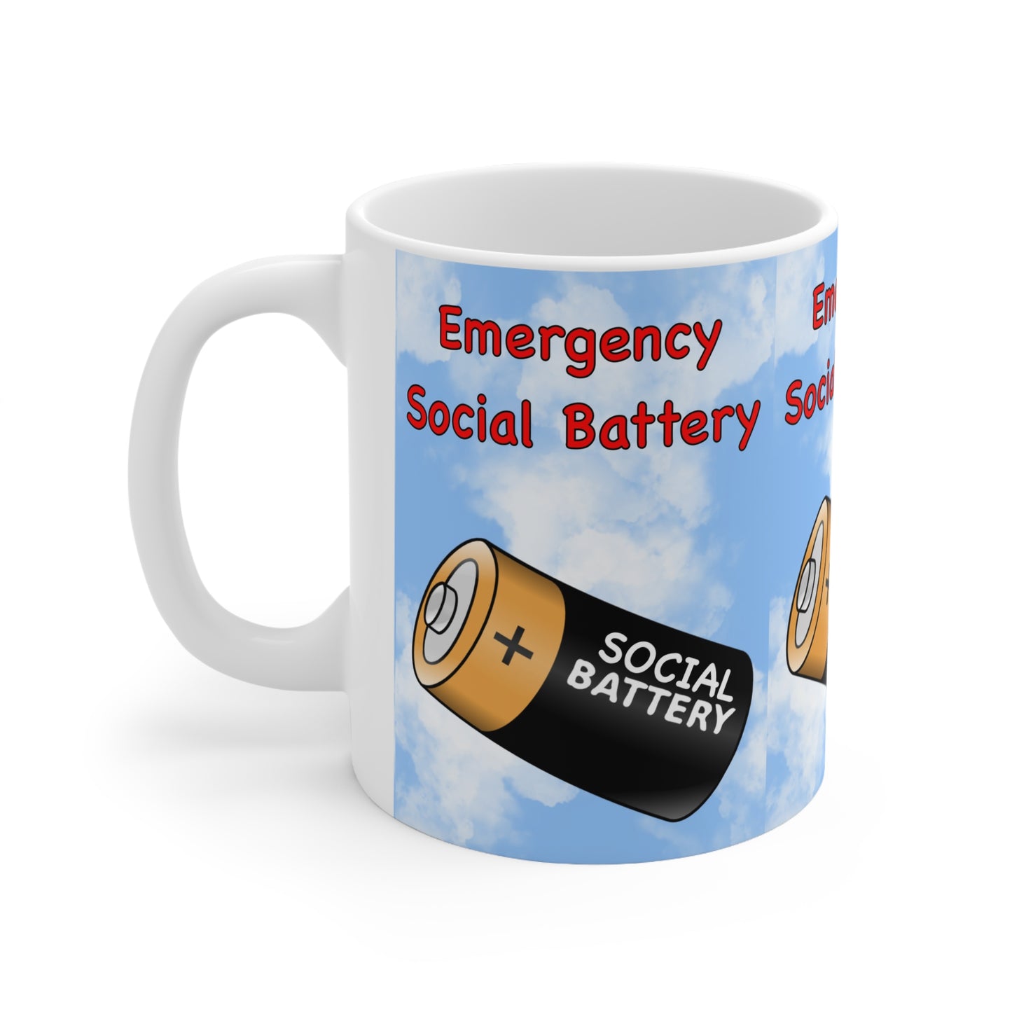 Emergency Social Battery | Neurodivergent Mug | More Jam