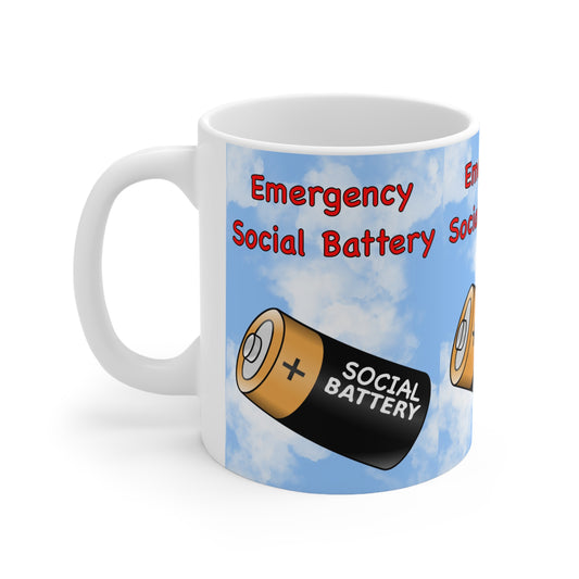 Emergency Social Battery | Neurodivergent Mug | More Jam