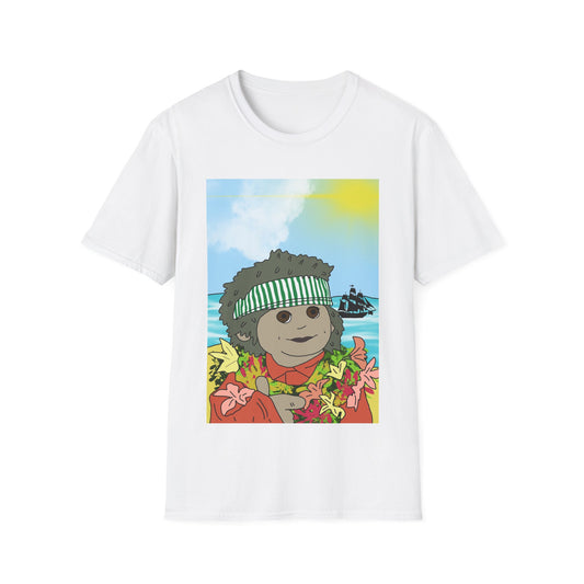 Hawaiian Tiny Surf T-Shirt — Cute Island Lei Graphic Tee