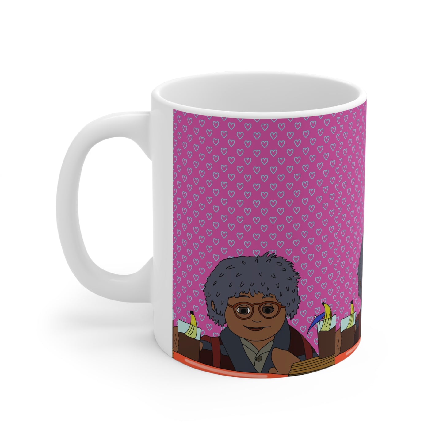 Heart Cocoa Banana Ceramic Coffee Cup