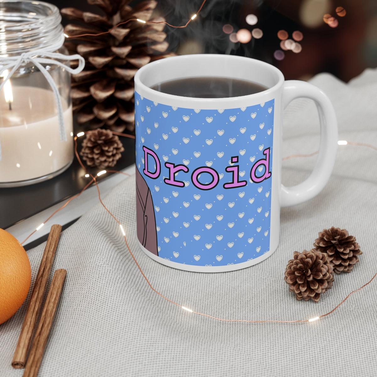 Ann Droid Hearts | Funny Mug | More Jam