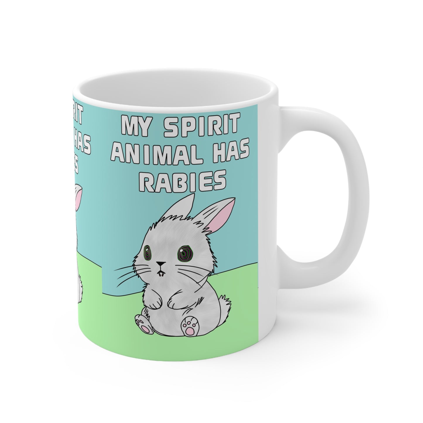 My Spirit Animal Has Rabies | Funny Bunny Mug | More Jam