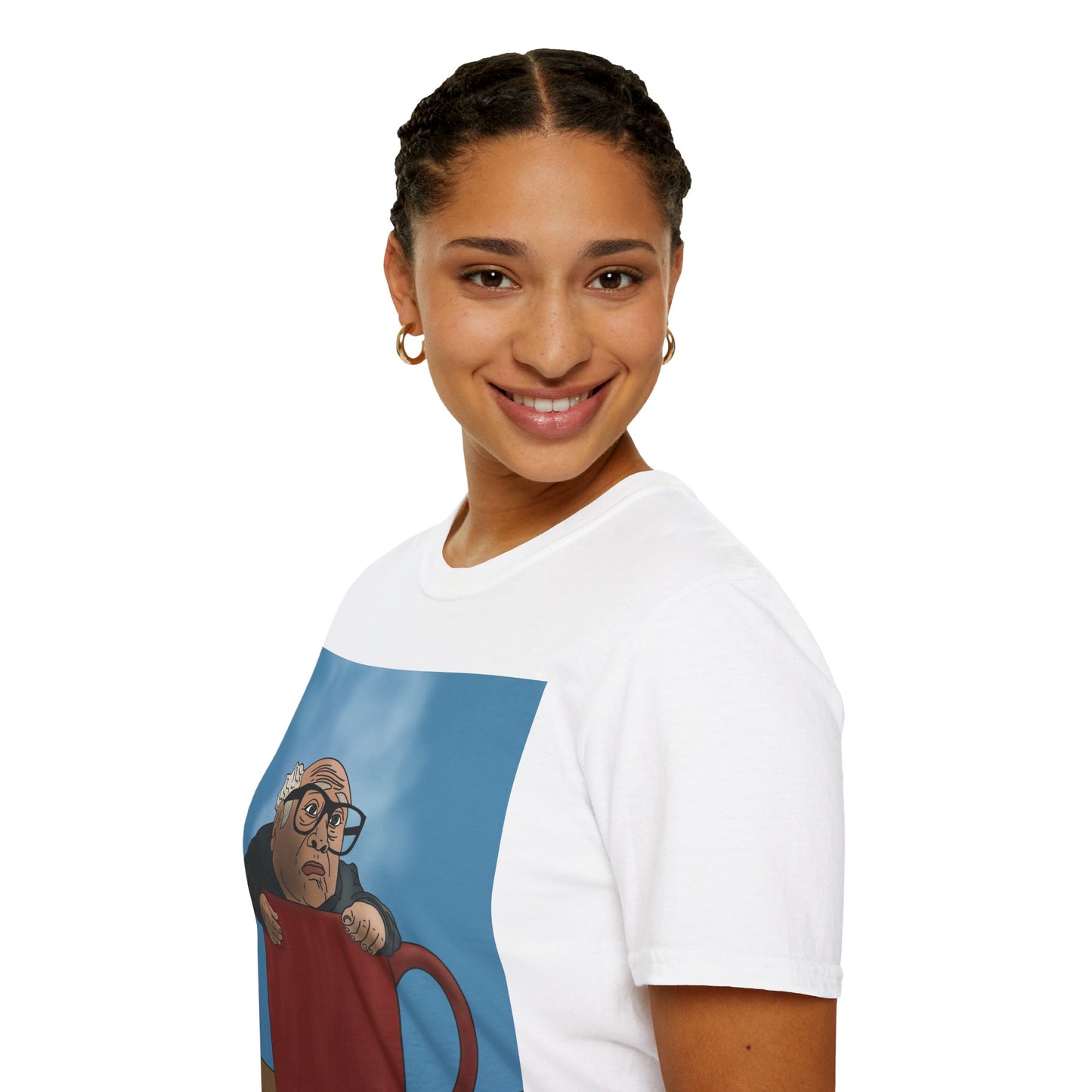 T-Shirt — Meme Danny Divito in Coffee Mug Illustration Tee