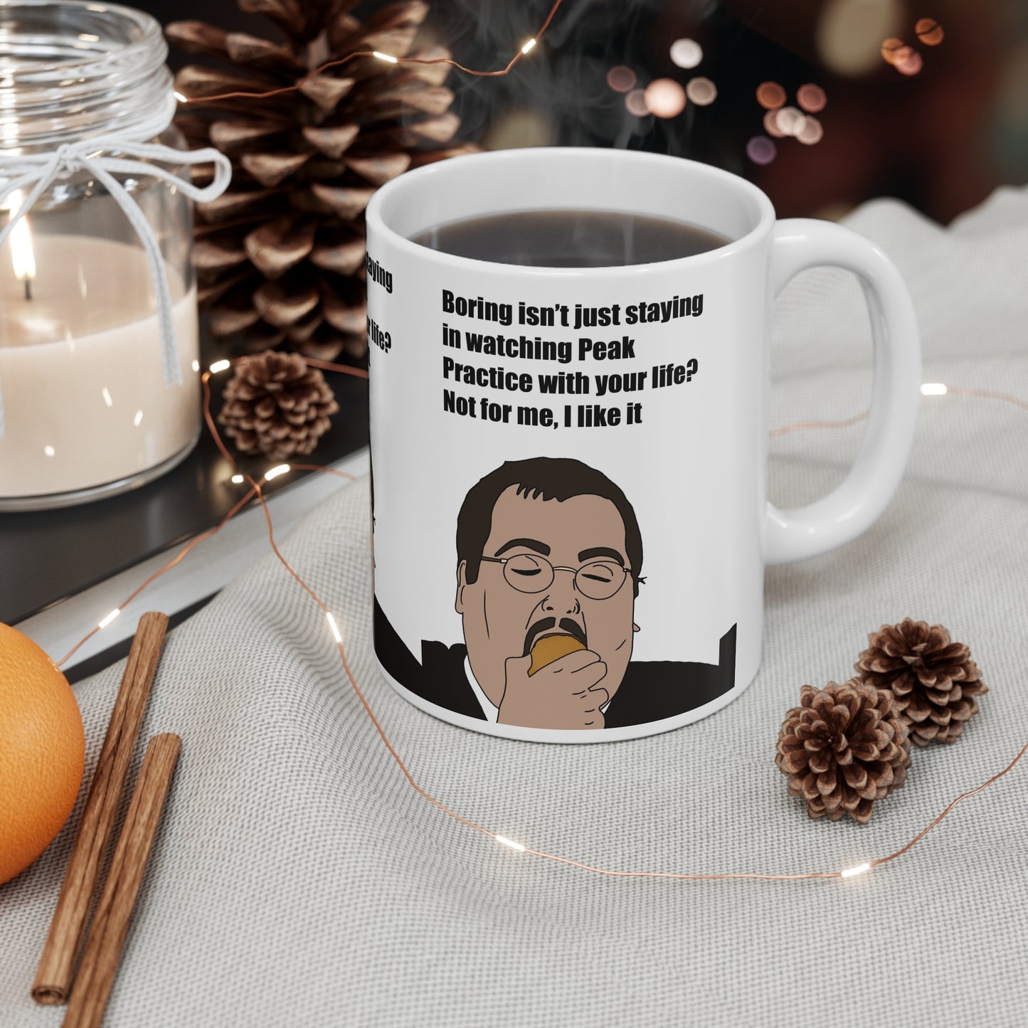 Keith The Office  Quote Coffee Mug — "Boring isn't just staying in watching Peak Practice with your life? Not for me, I like it"