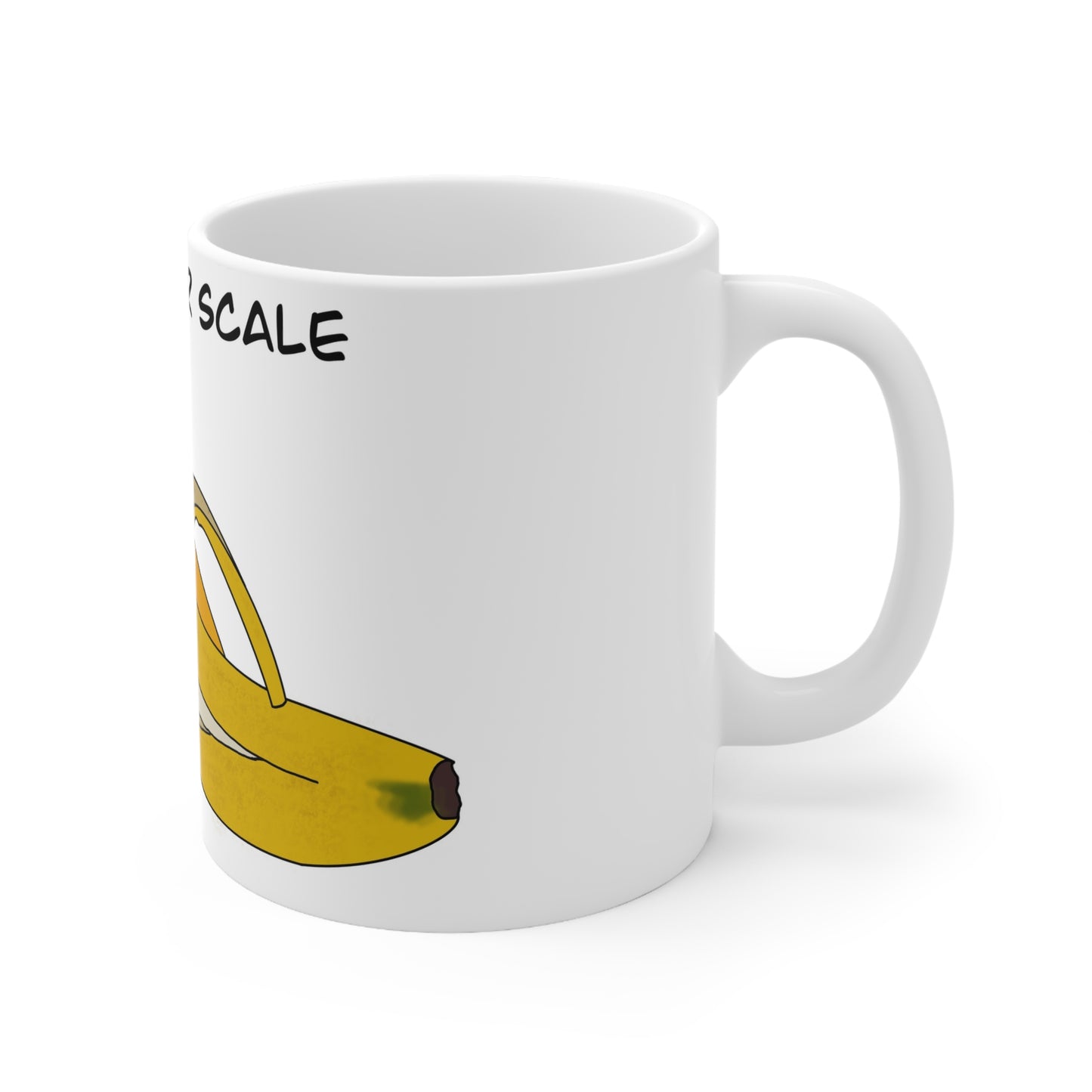 Banana For Scale Ceramic Coffee Mug — Funny Dull Men’s Club