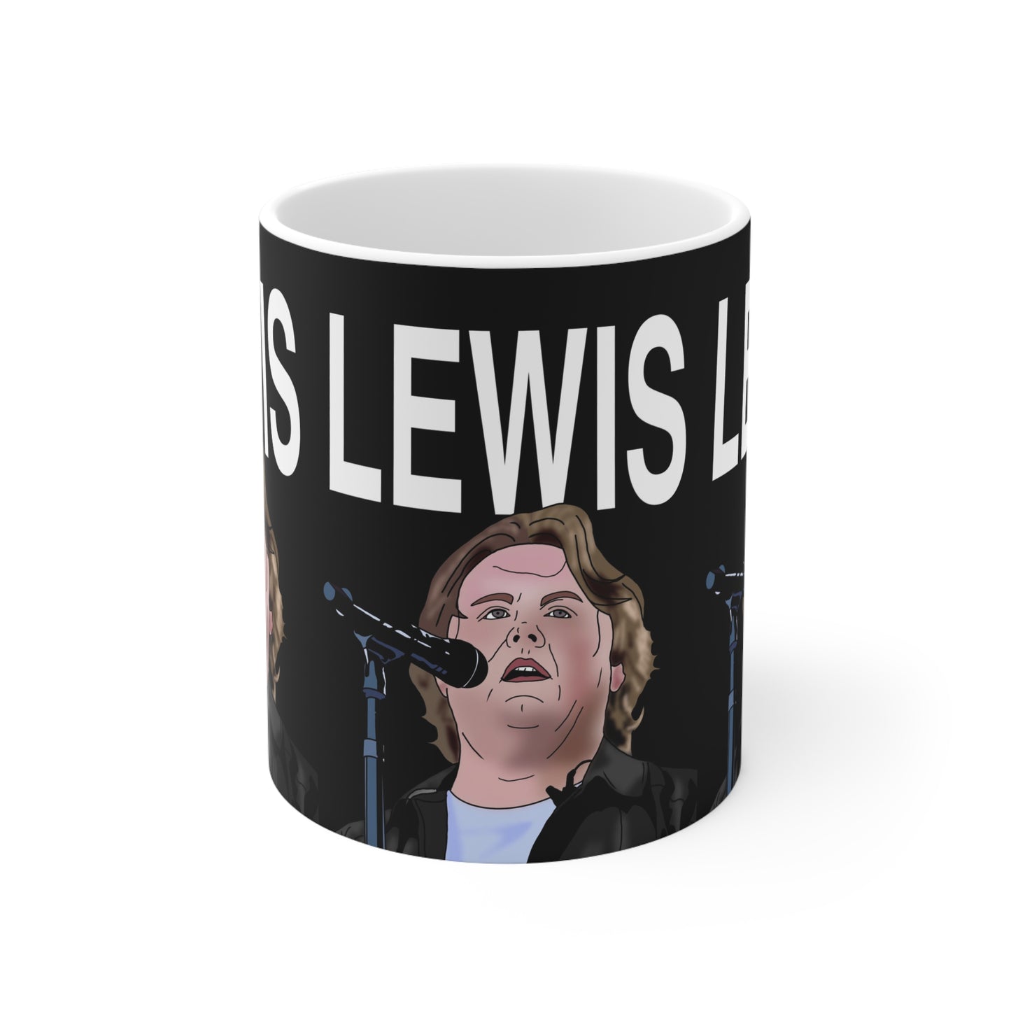 Illustrated Musician Ceramic Mug — 'LEWIS' CapaldiCoffee Cup