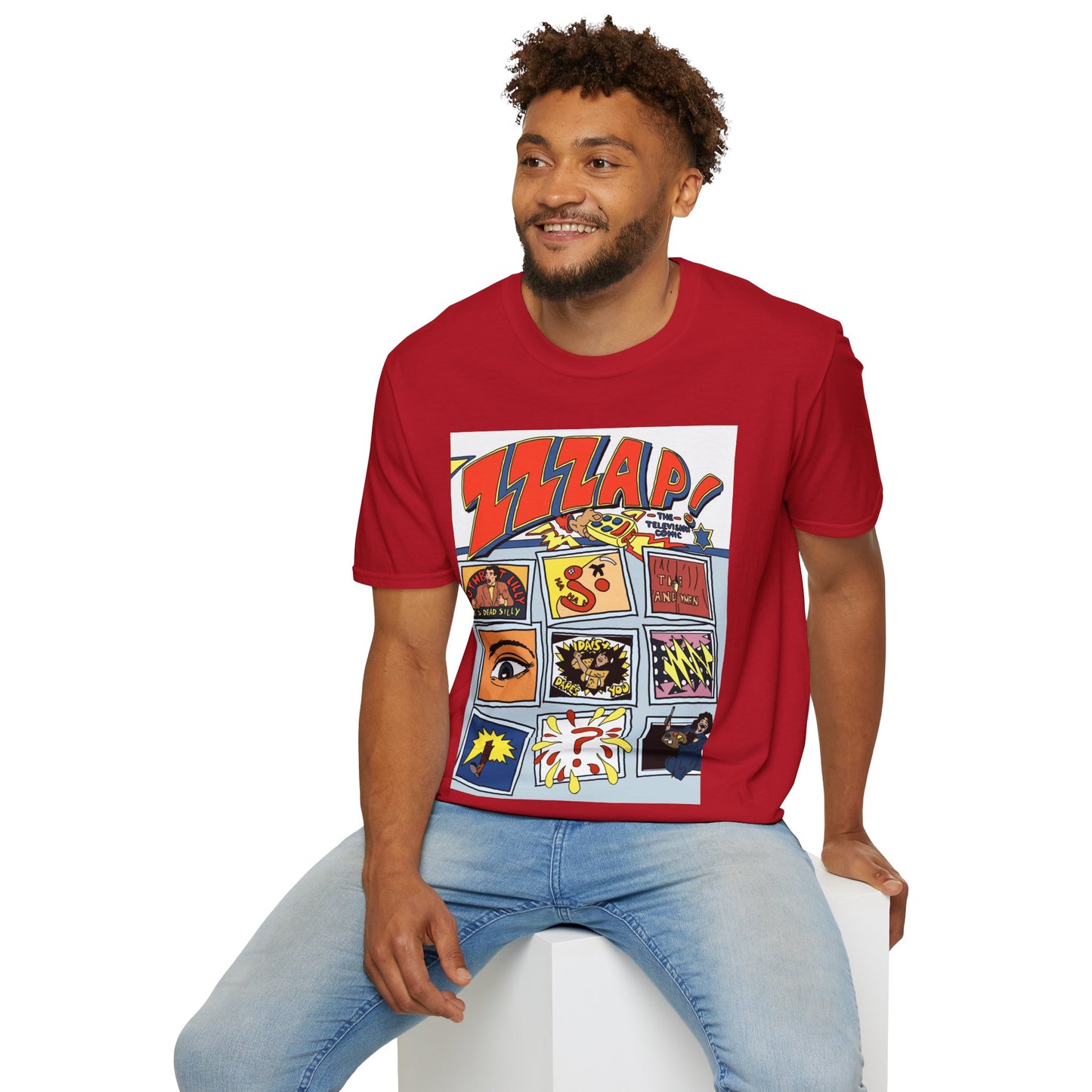 ZZZAP! TV Show 90s Comic Panel Graphic T-Shirt