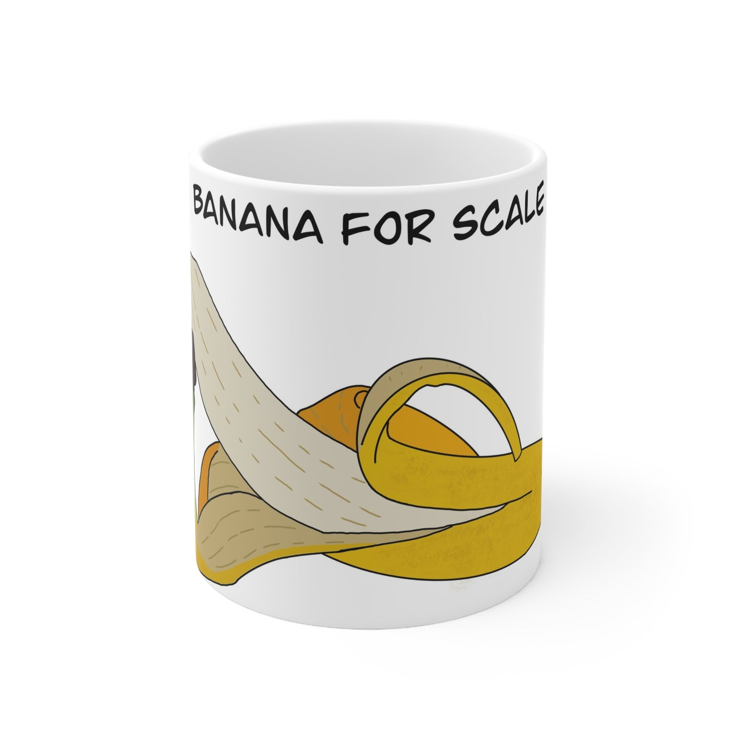 Banana For Scale Ceramic Coffee Mug — Funny Dull Men’s Club