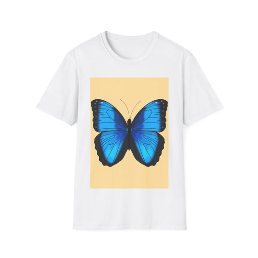 Blue Butterfly Graphic T-Shirt — Vibrant Nature Tee for Spring & Everyday Wear