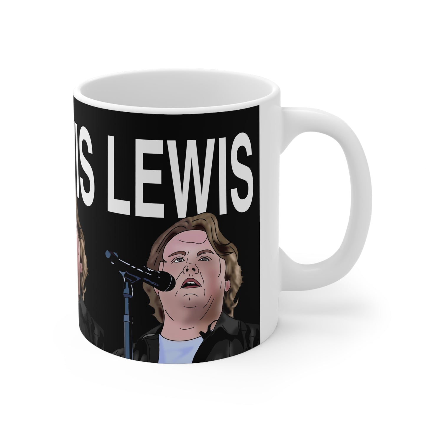 Illustrated Musician Ceramic Mug — 'LEWIS' CapaldiCoffee Cup