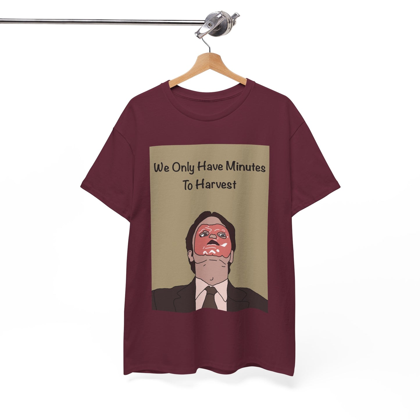 The Office Dwight Schrute Graphic T-Shirt — 'We Only Have Minutes To Harvest'