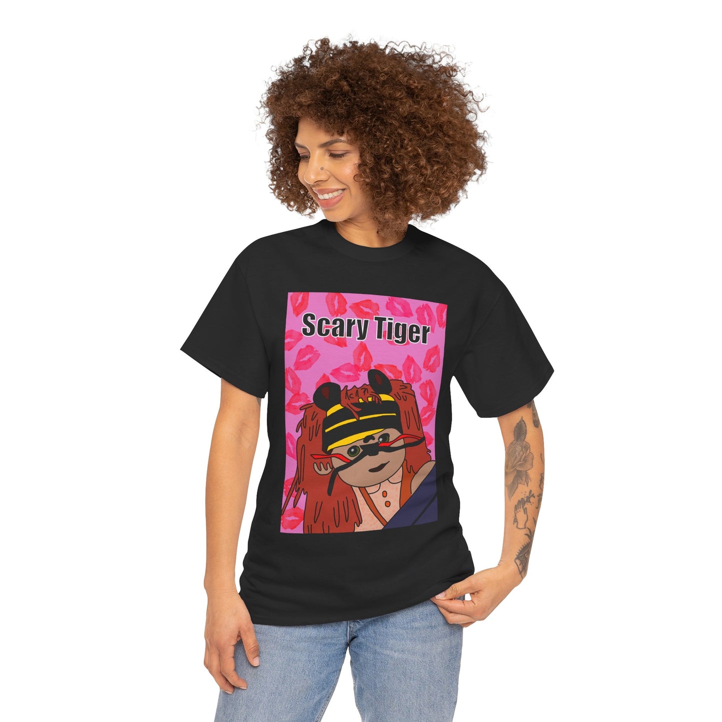 Limited Edition Valentines Day Scary Tiger Graphic Tee