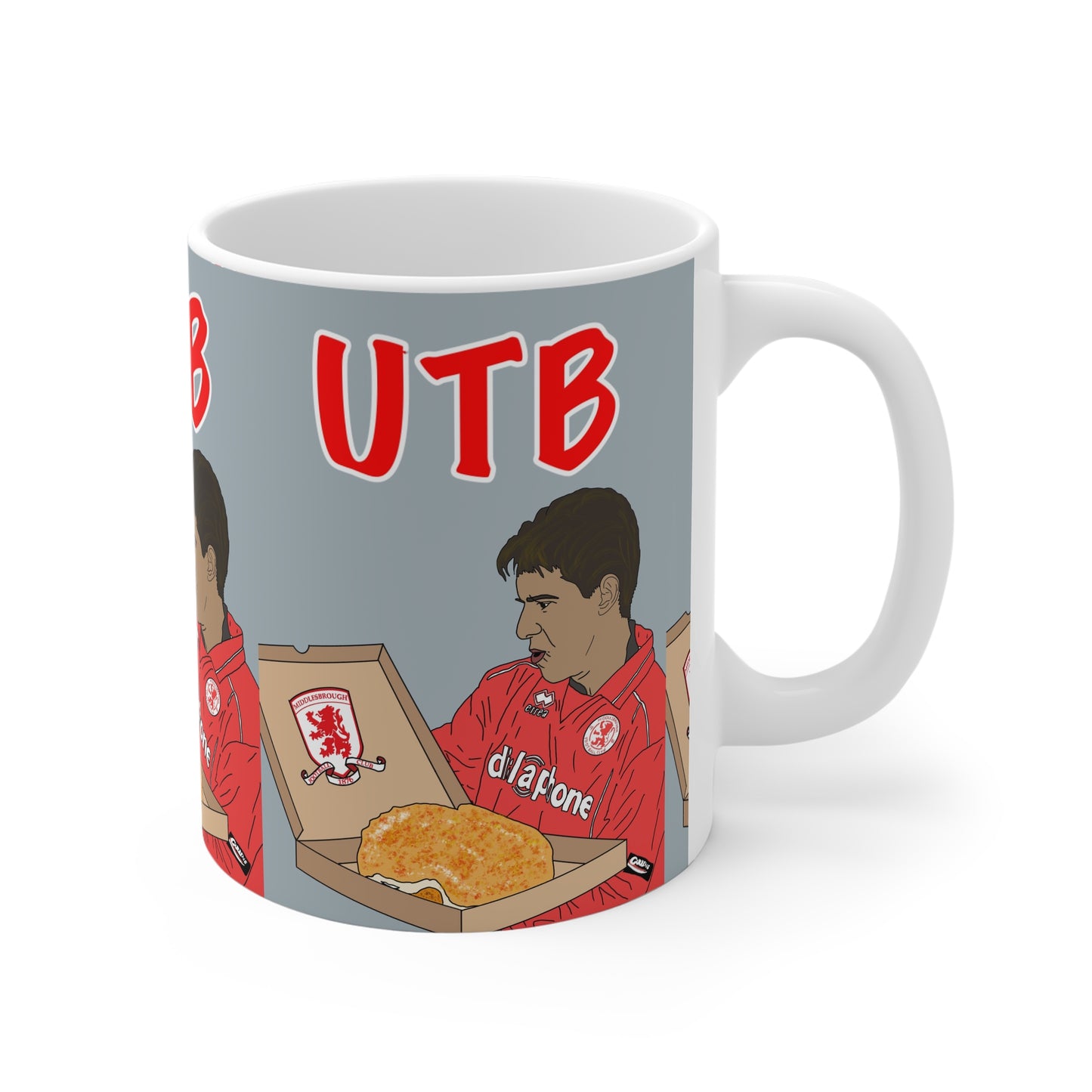 UTB Football Fan Mug — Parmo Retro Player Illustration