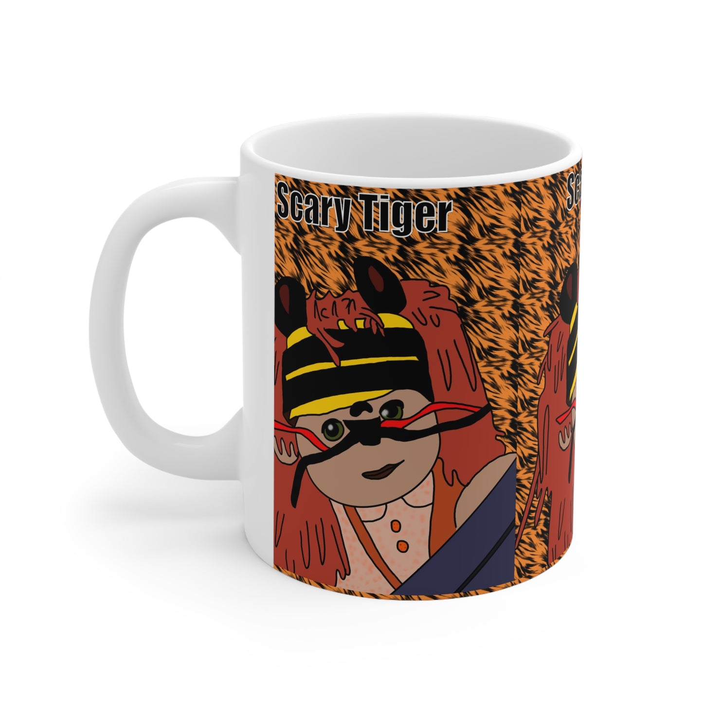 Scary Tiger Ceramic Coffee Mug — Cute Tilly