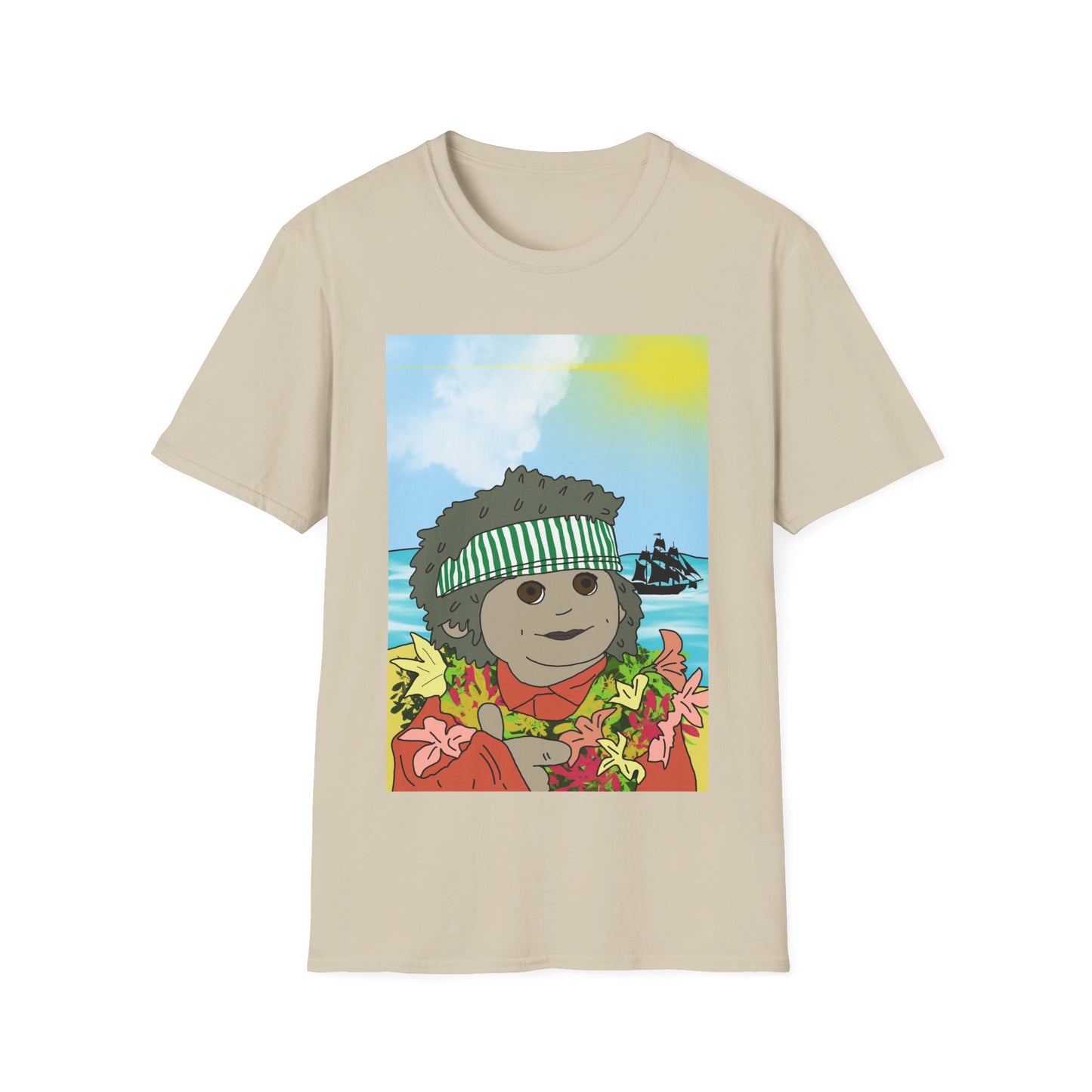 Hawaiian Tiny Surf T-Shirt — Cute Island Lei Graphic Tee