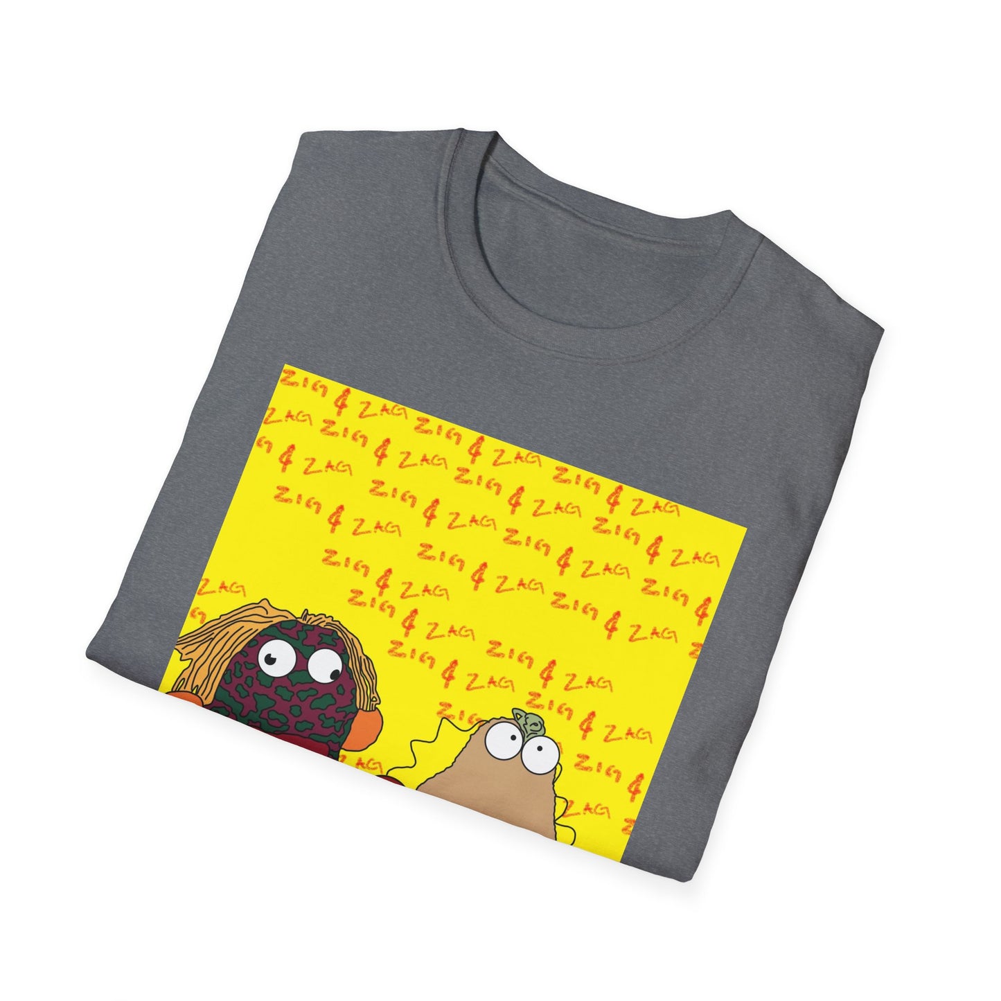 Zig & Zag 90s Graphic T-Shirt — Colorful Puppet Duo Pop Art Tee