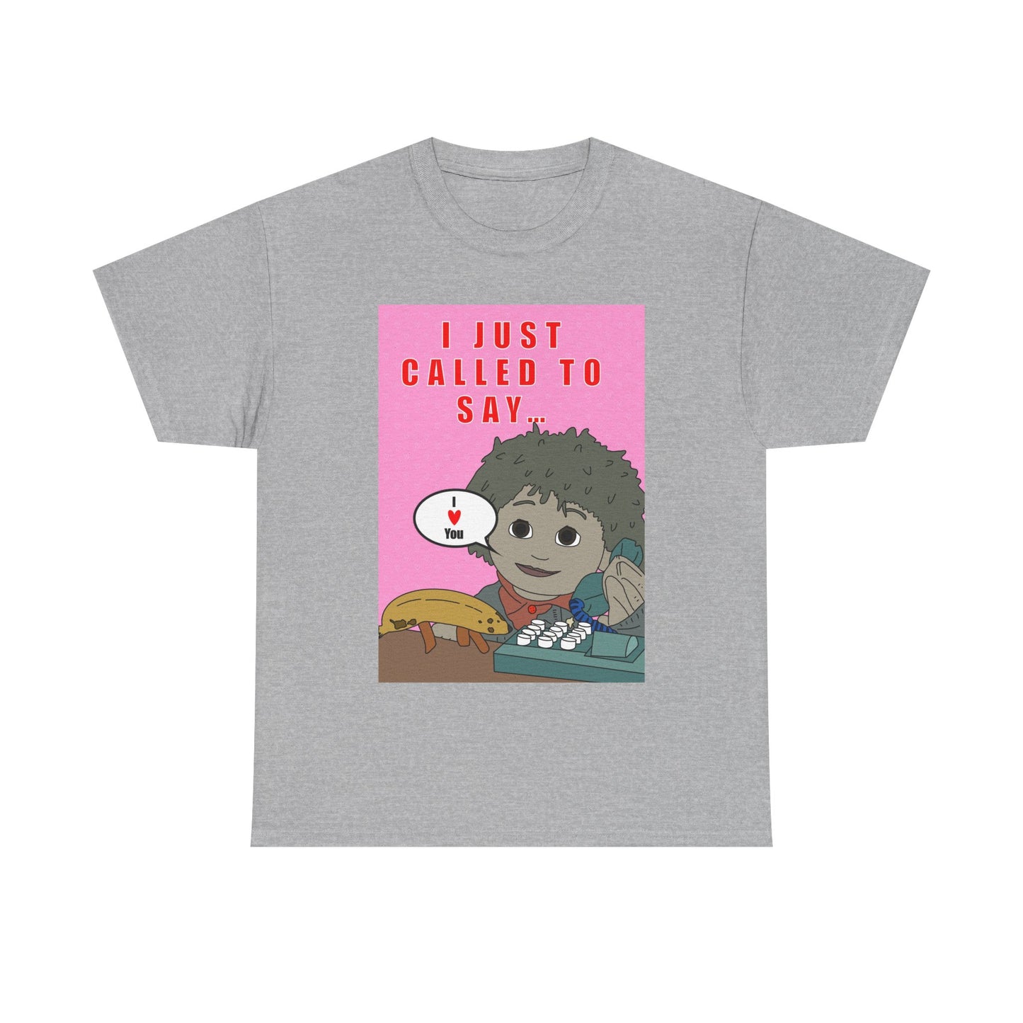 Limited Edition Valentines Day “I Just Called to Say I  You” Cartoon Graphic T-Shirt