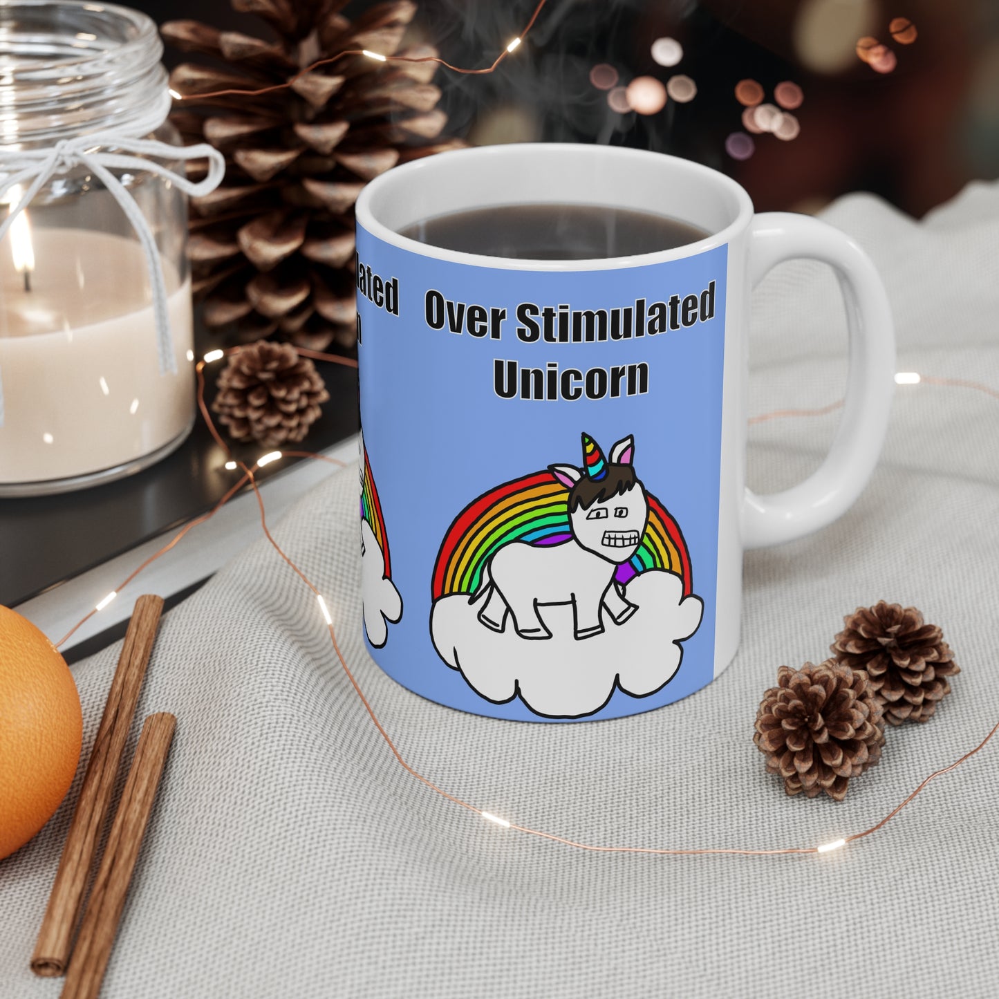 Over Stimulated Unicorn | Neurodivergent Mug | More Jam