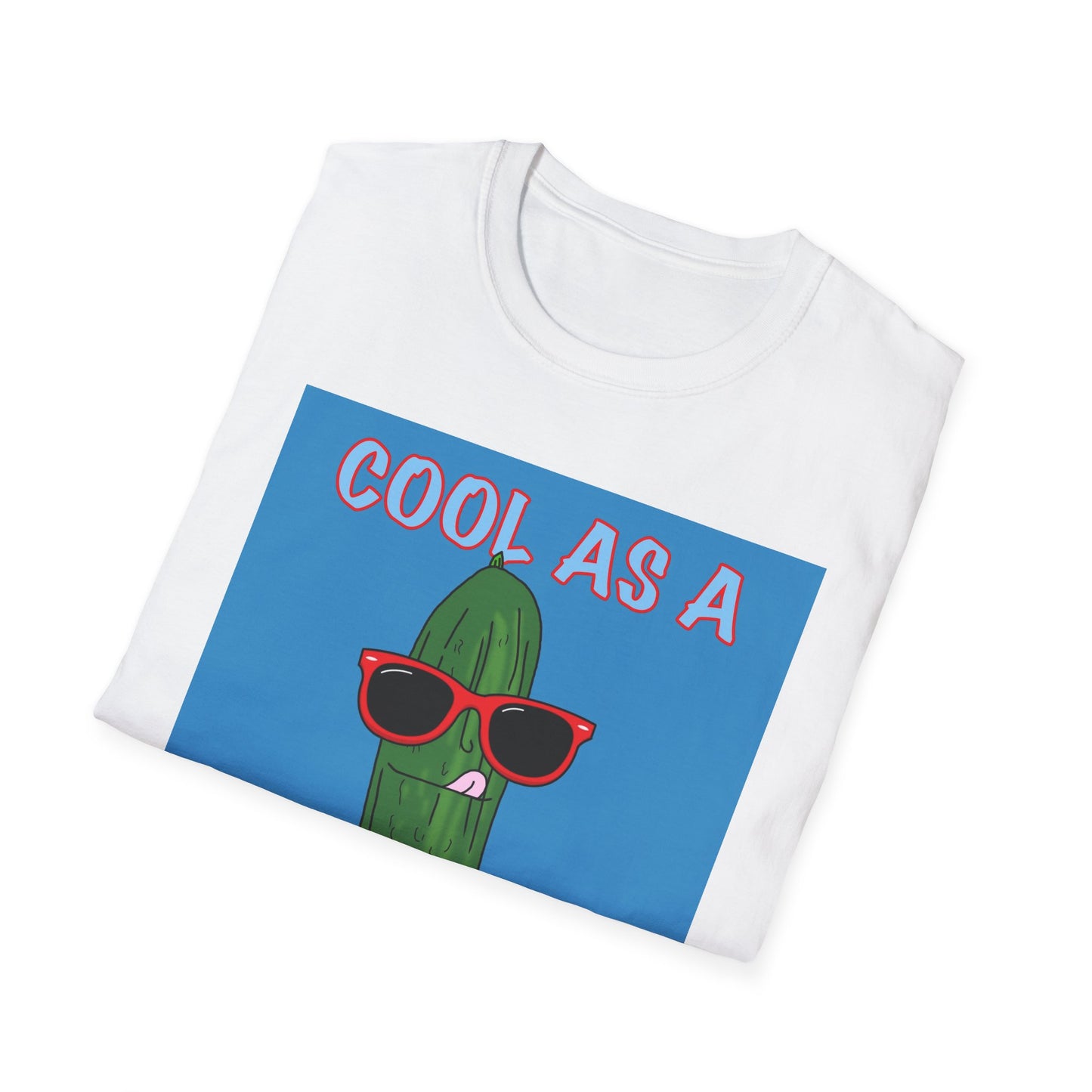 Cool as a Cucumber T-Shirt — Funny Sunglasses Cucumber Graphic Tee