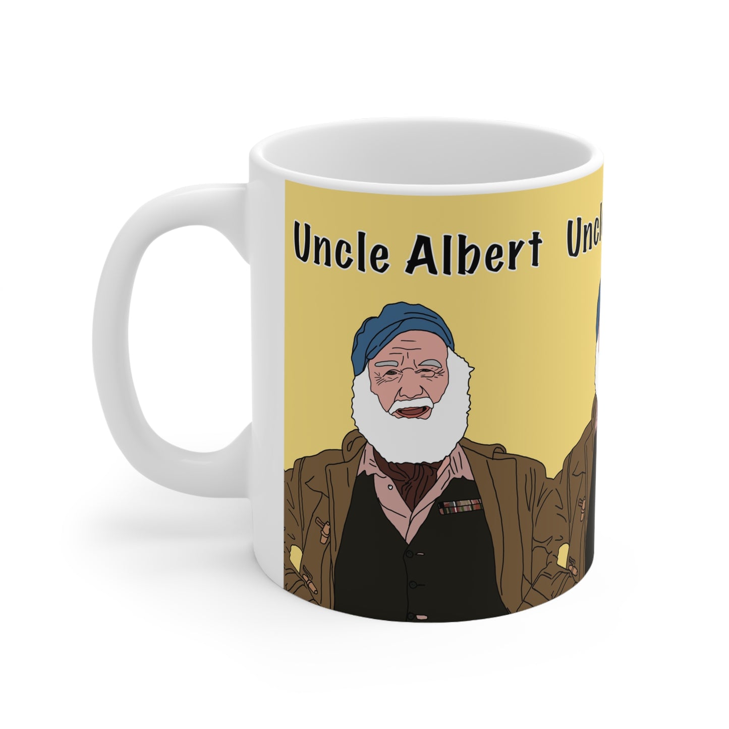 Uncle Albert Only Fools Ceramic Coffee Mug — Retro Bearded Sailor Design
