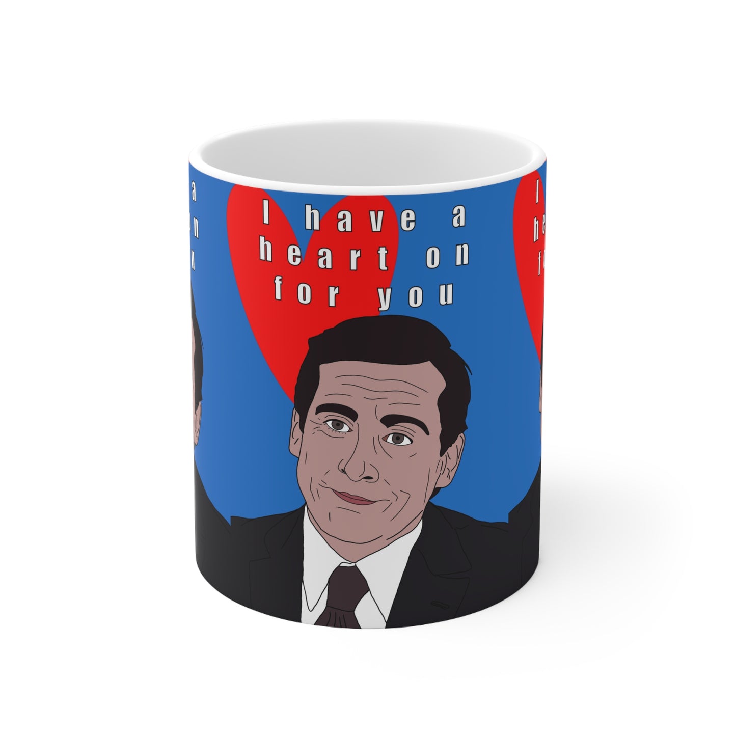 The Office Michael Scott — "I Have a Heart On for You" Funny Romantic Coffee Cup
