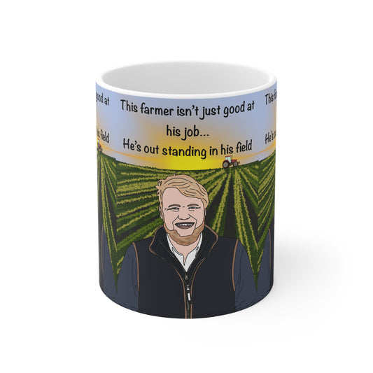 Farmer Kaleb Clarkesons FarmCoffee Mug — "This Farmer Isn’t Just Good at His Job… He’s Out Standing in His Field"