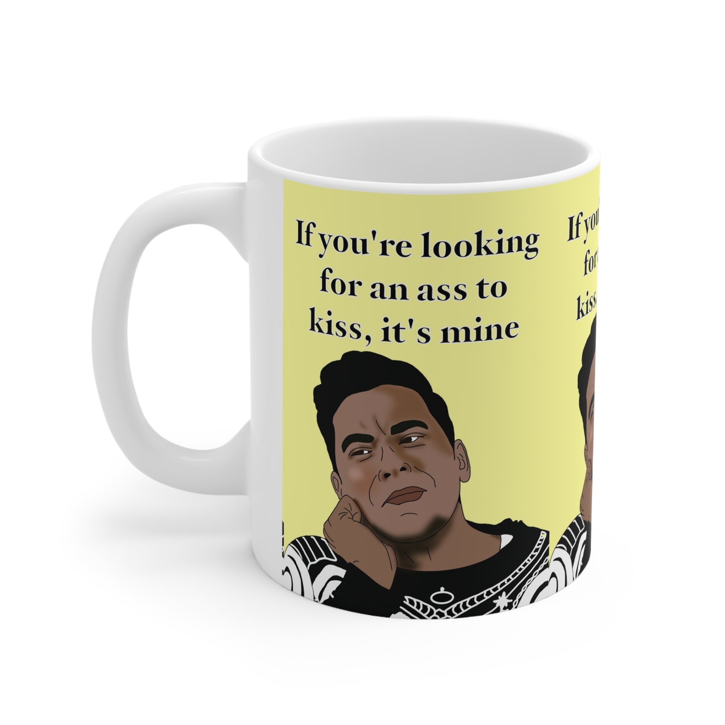 David Rose  — "If you're looking for an ass to kiss, it's mine" Funny Pop Culture Coffee Cup