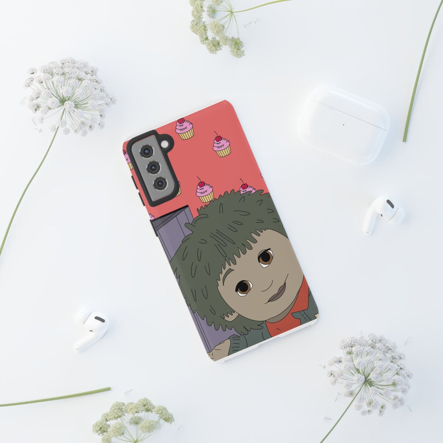 Cute Cupcake Tiny Phone Case — Whimsical Retro Character Protective Cover