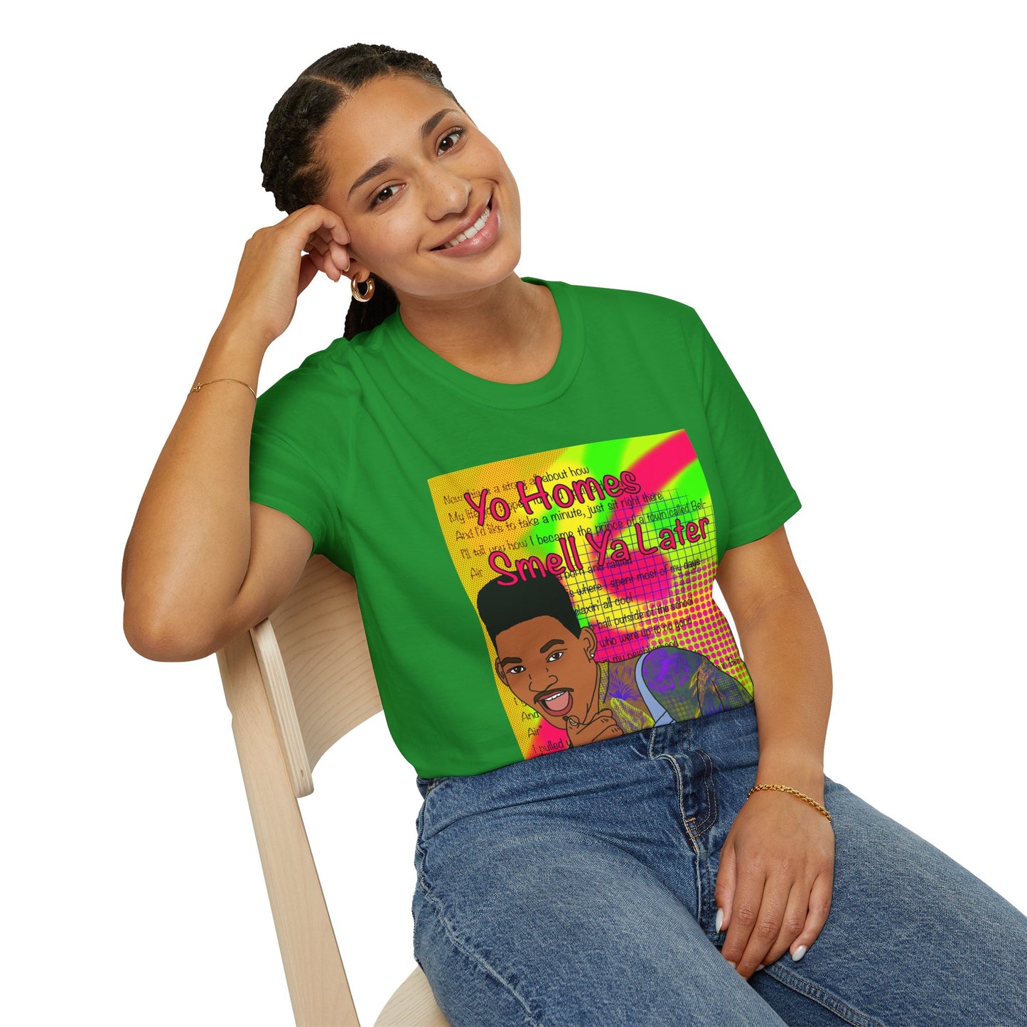 Fresh Prince Will Smith Graphic T-Shirt — 'Yo Home Smell Ya Later' Retro Pop Art Tee