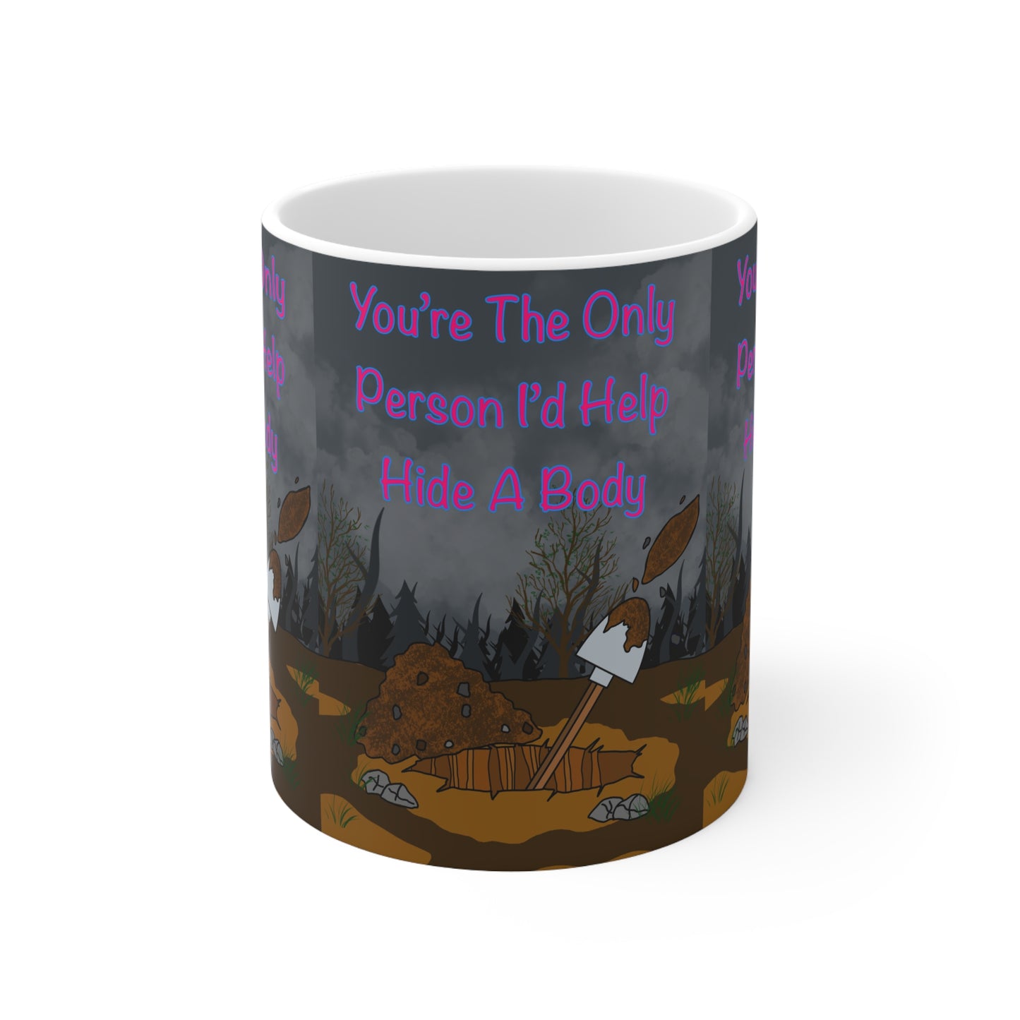 Hiding A Body True Crime Ceramic Coffee Cup