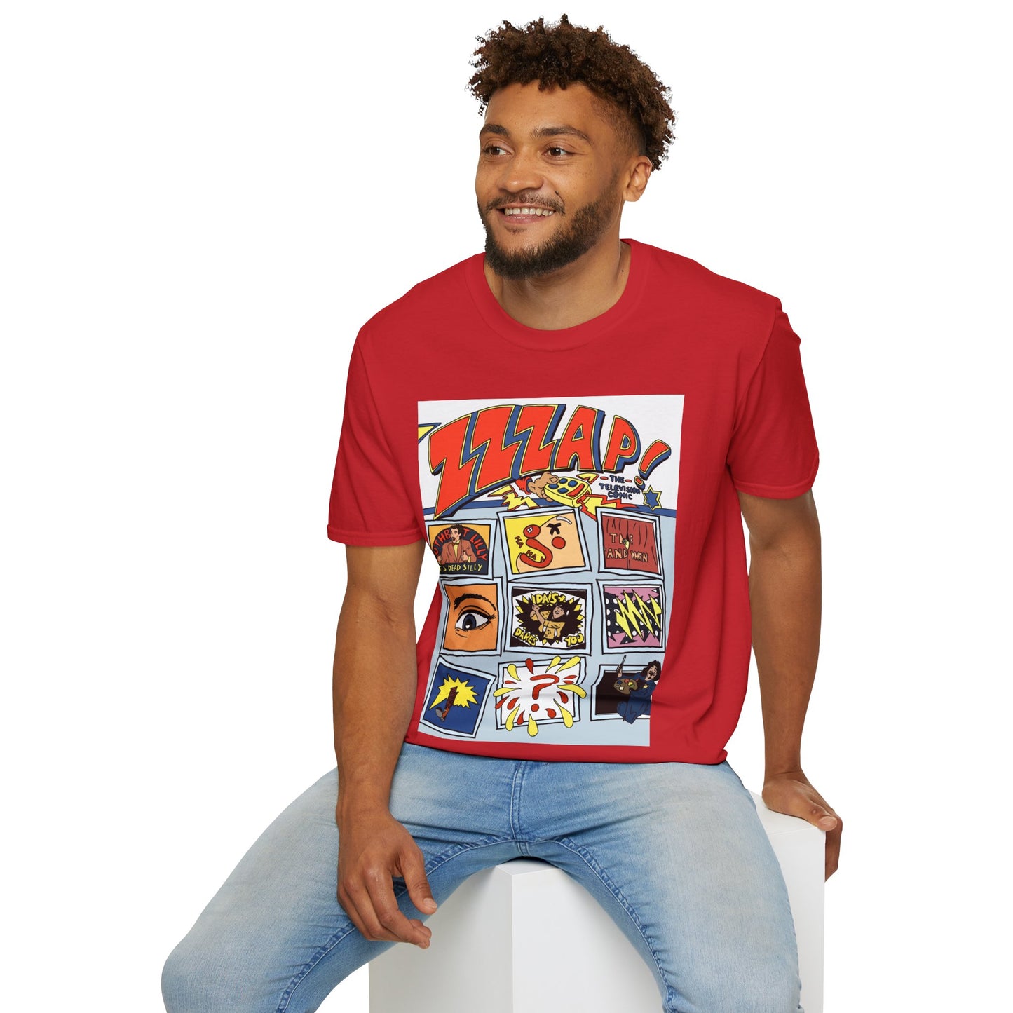 ZZZAP! TV Show 90s Comic Panel Graphic T-Shirt
