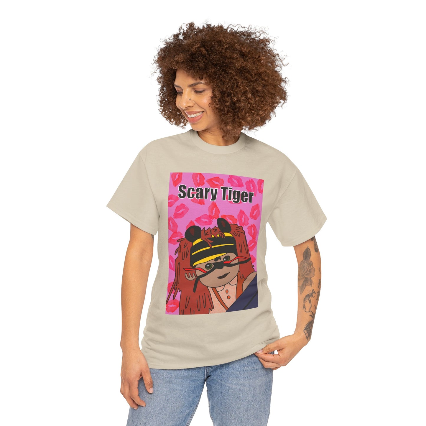 Limited Edition Valentines Day Scary Tiger Graphic Tee