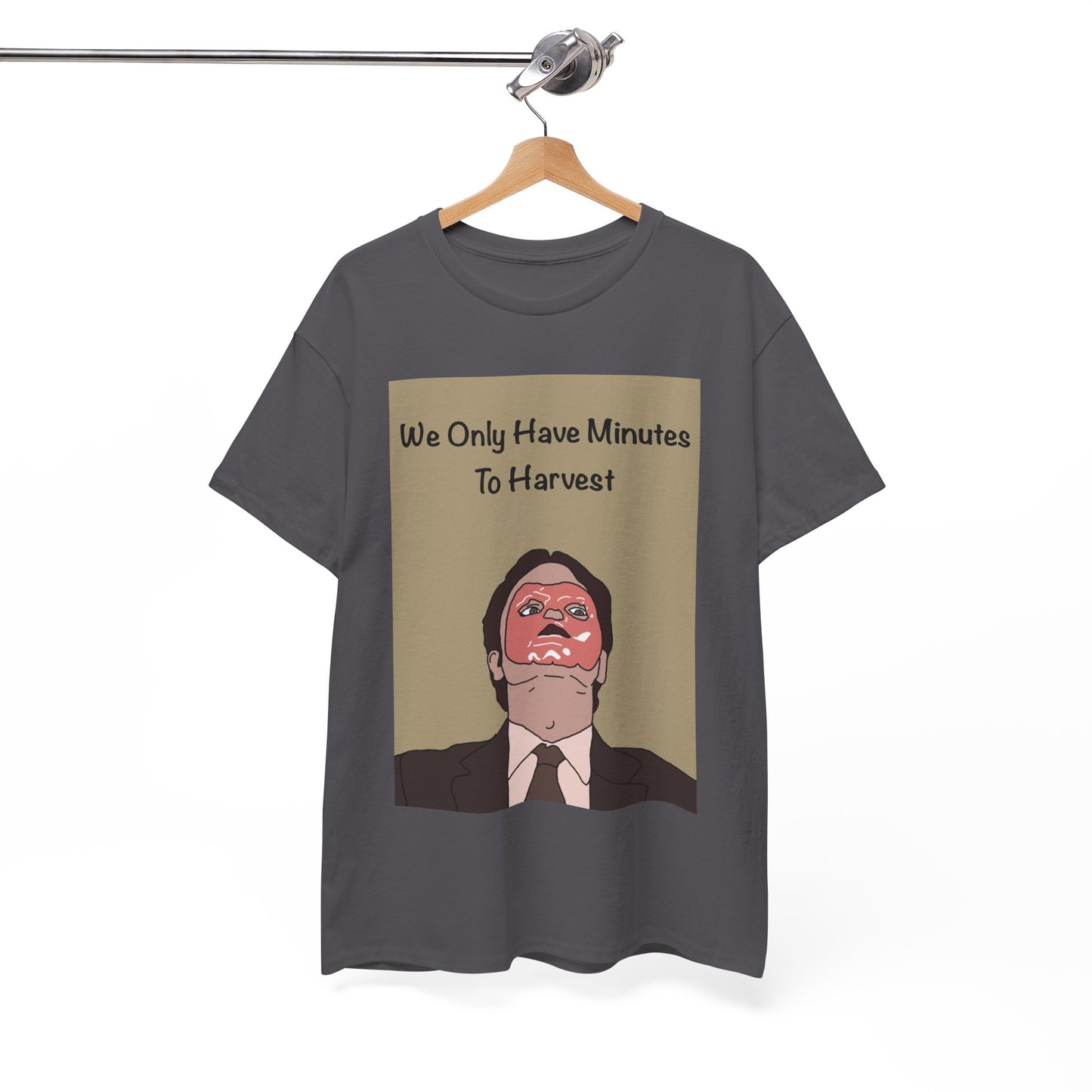 The Office Dwight Schrute Graphic T-Shirt — 'We Only Have Minutes To Harvest'